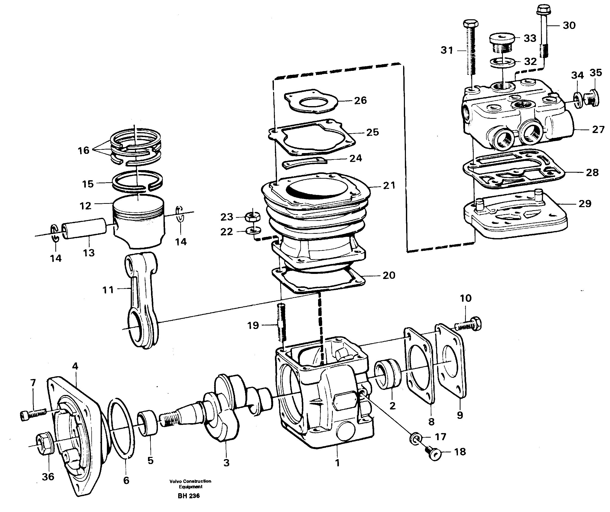 Air compressor — volvo parts diagram