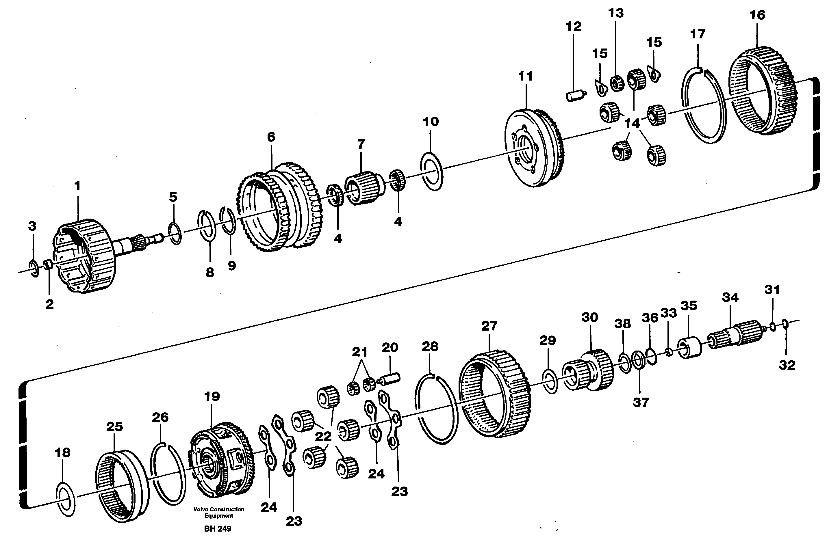Gear box — volvo parts diagram