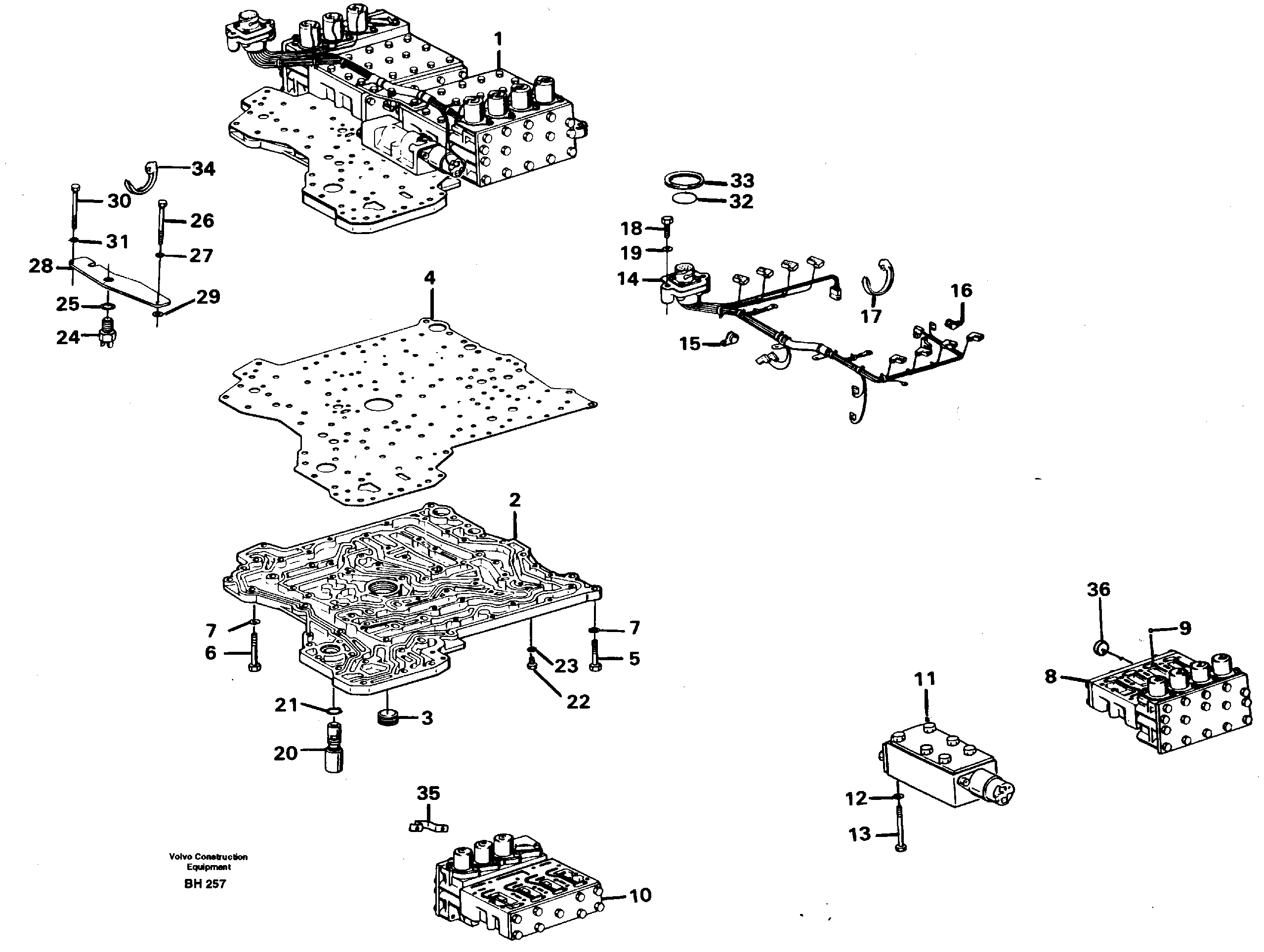Selector valves — volvo parts diagram