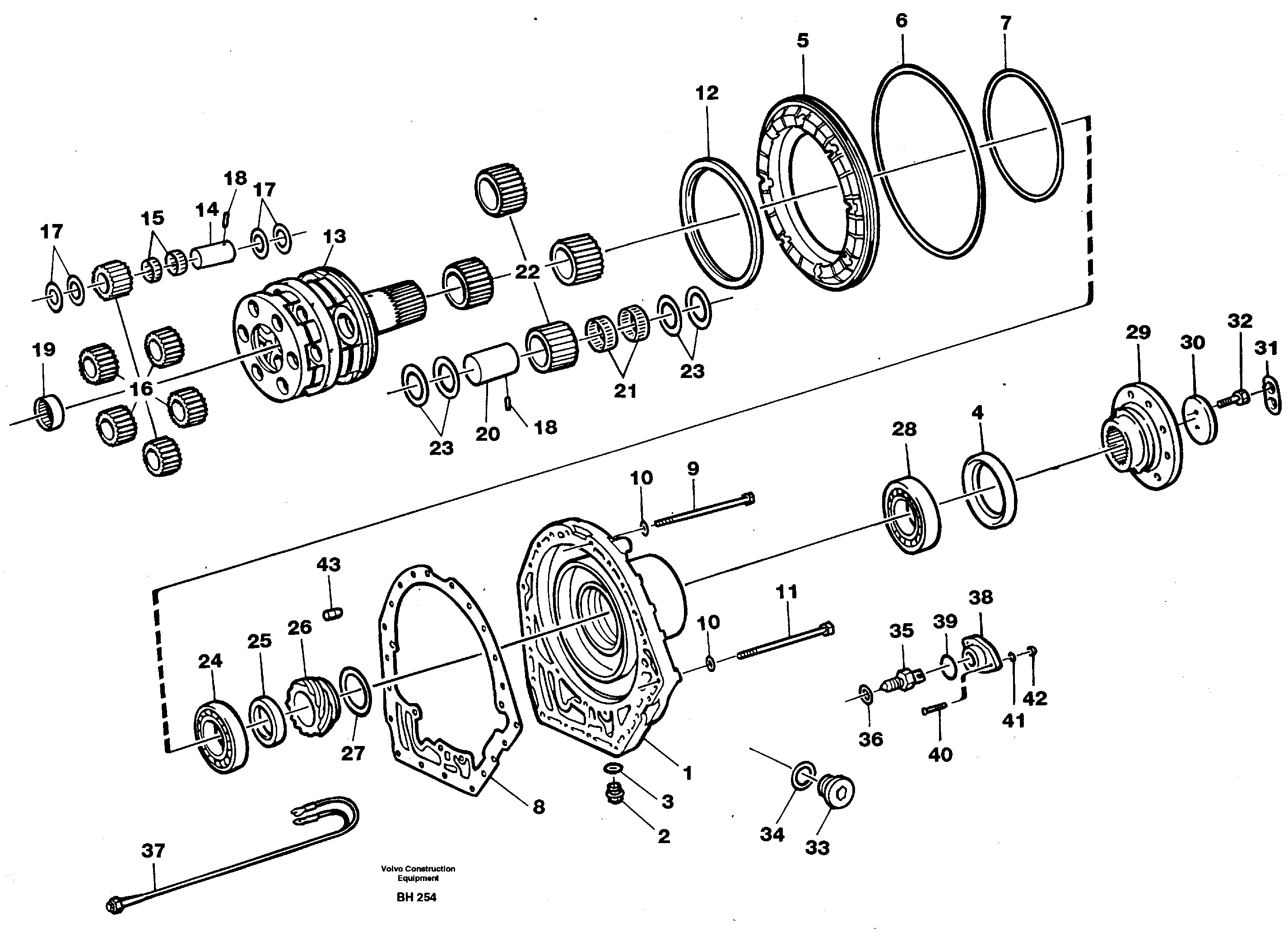 Output gear — volvo parts diagram