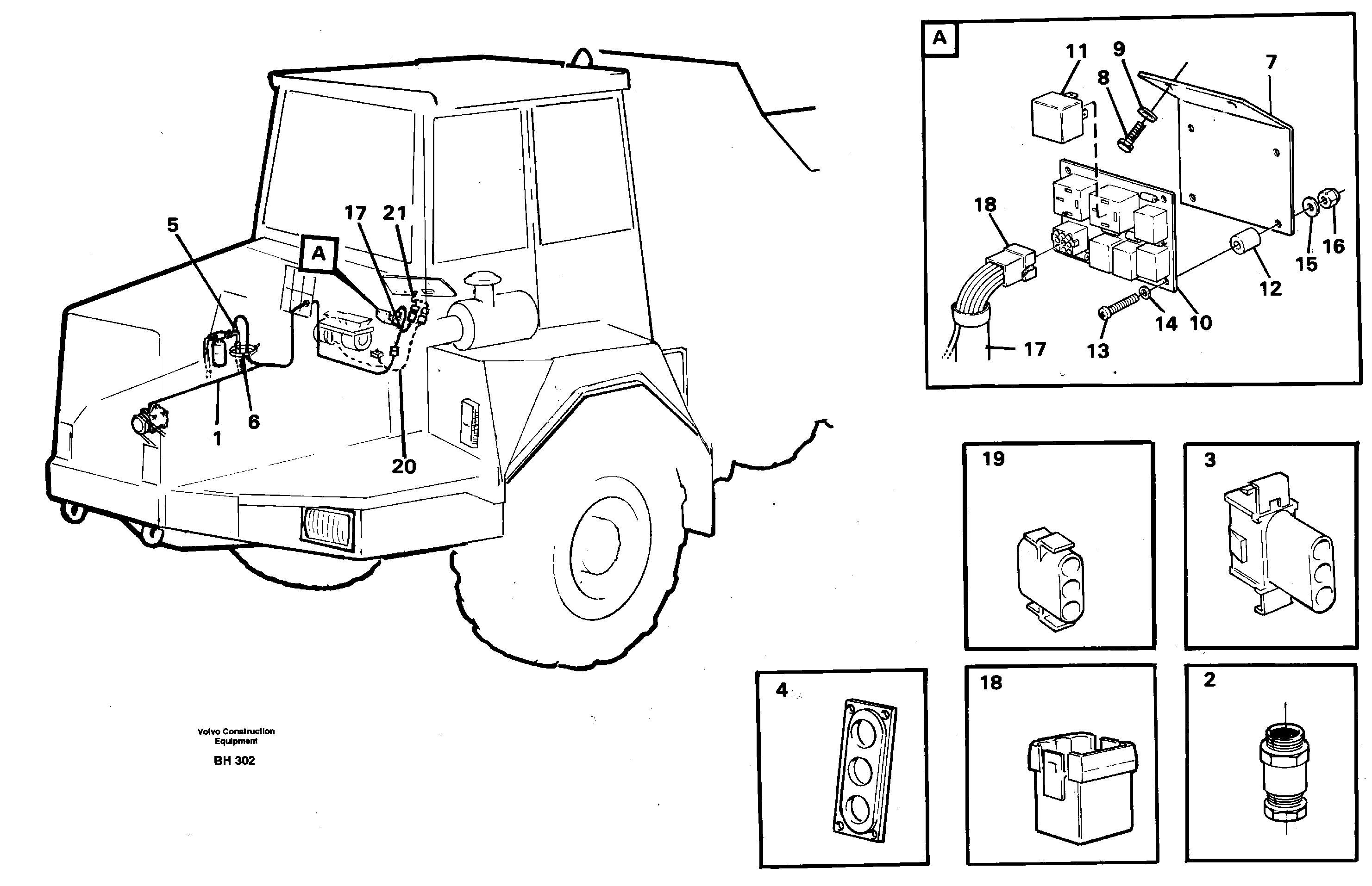 Cable harness, air conditioning  92469 — volvo parts diagram