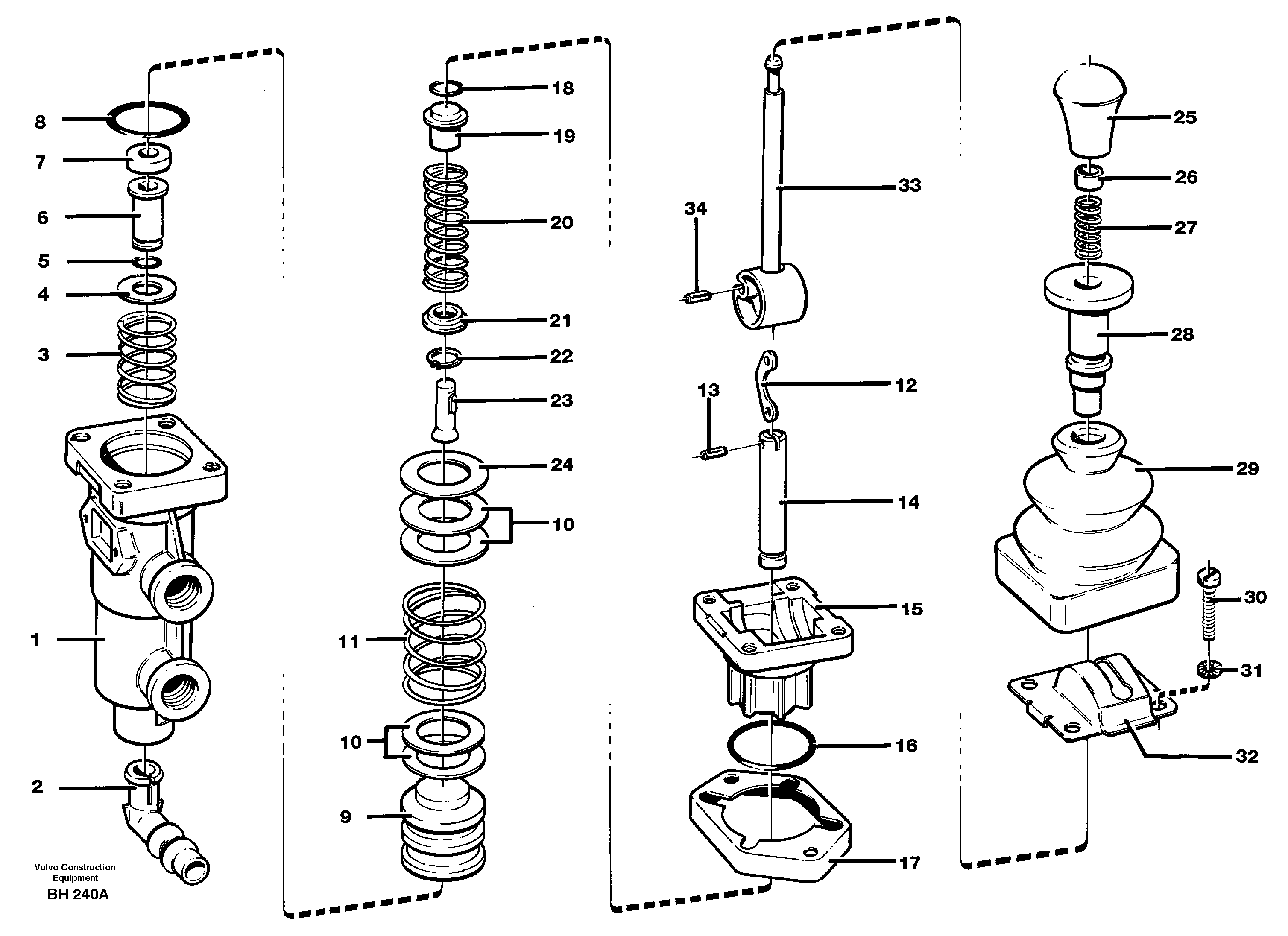 Parking brake valve — volvo parts diagram
