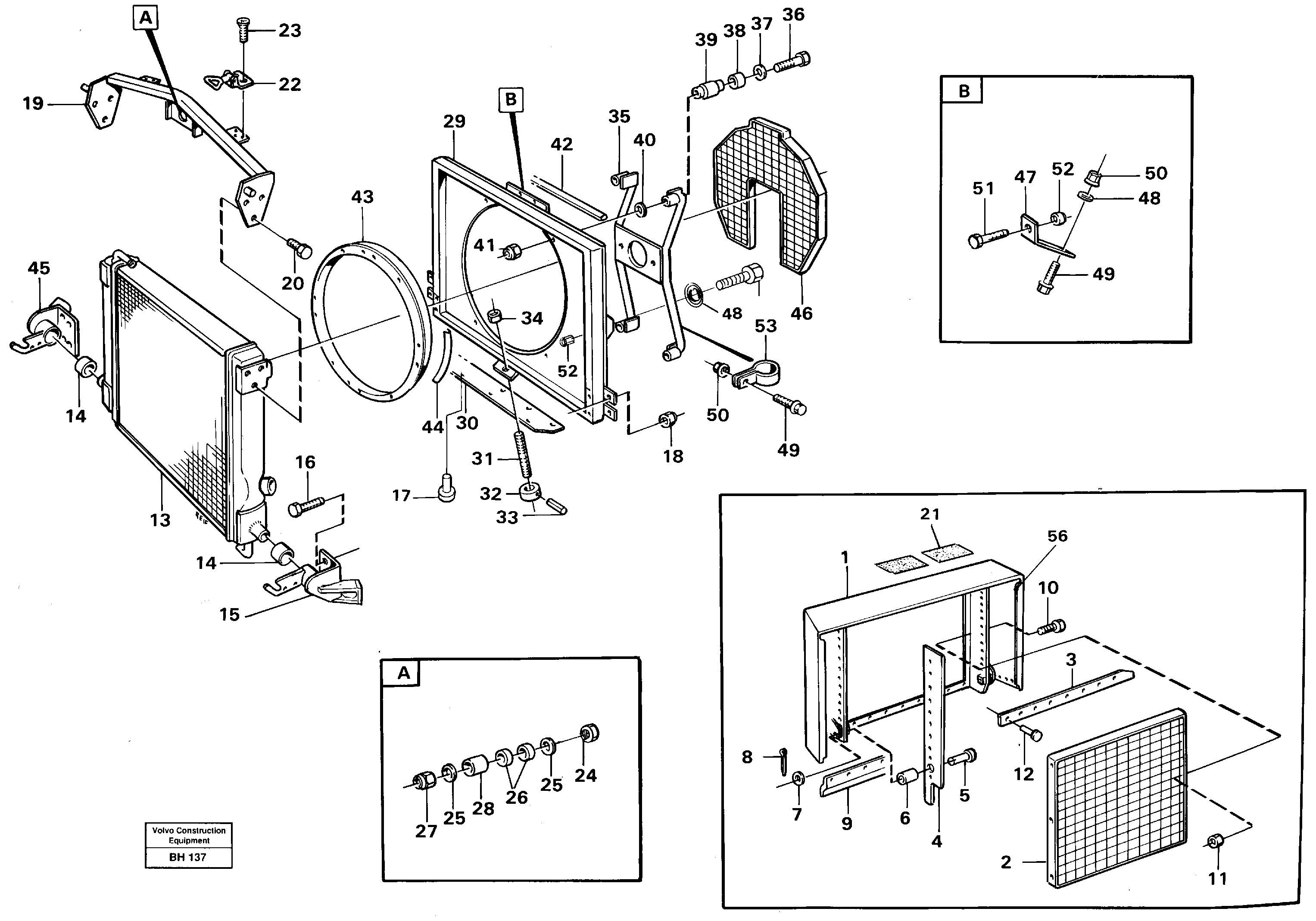 Radiator, fitting — volvo parts diagram