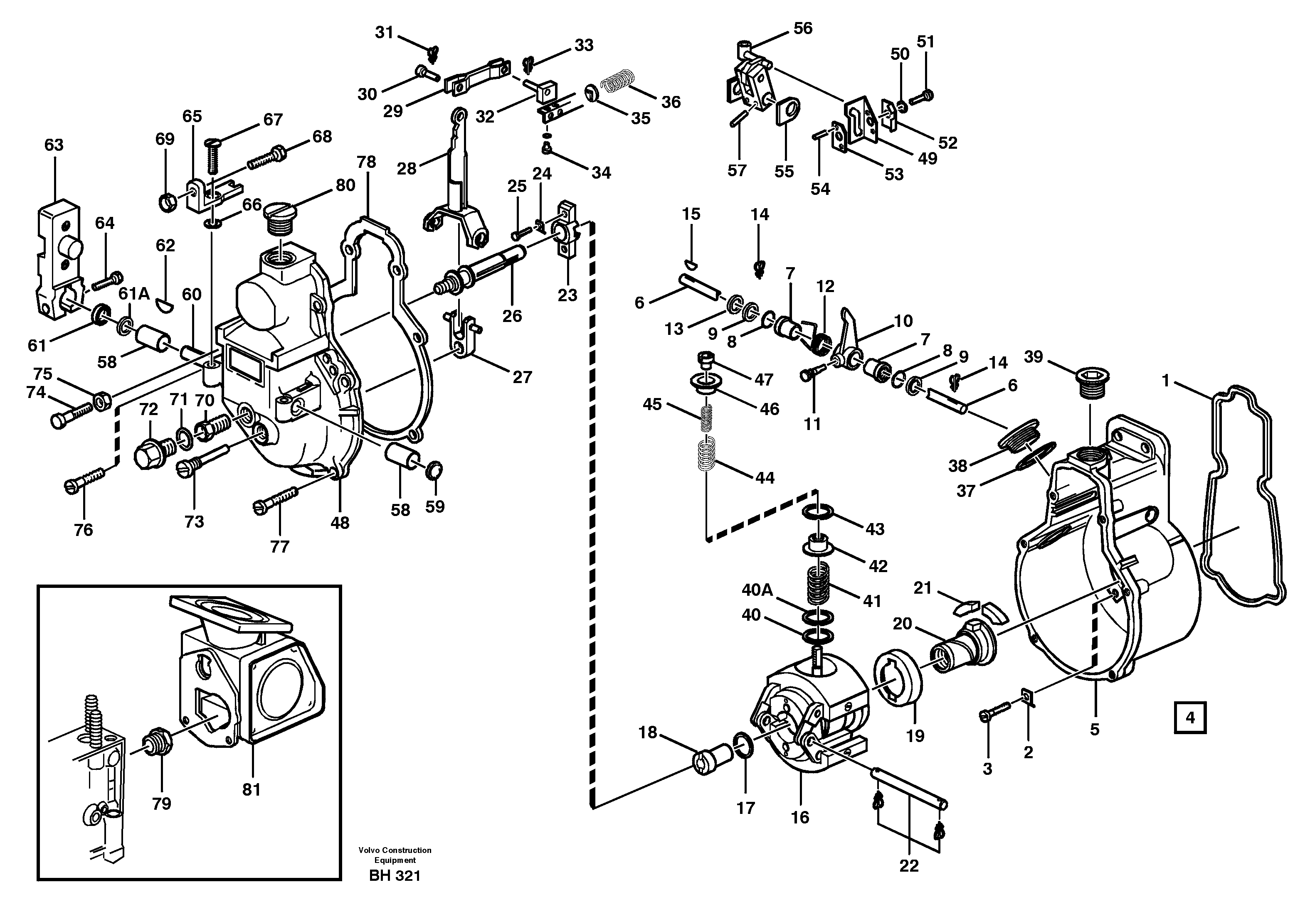 Centrifugal governor  TD71KF — volvo parts diagram
