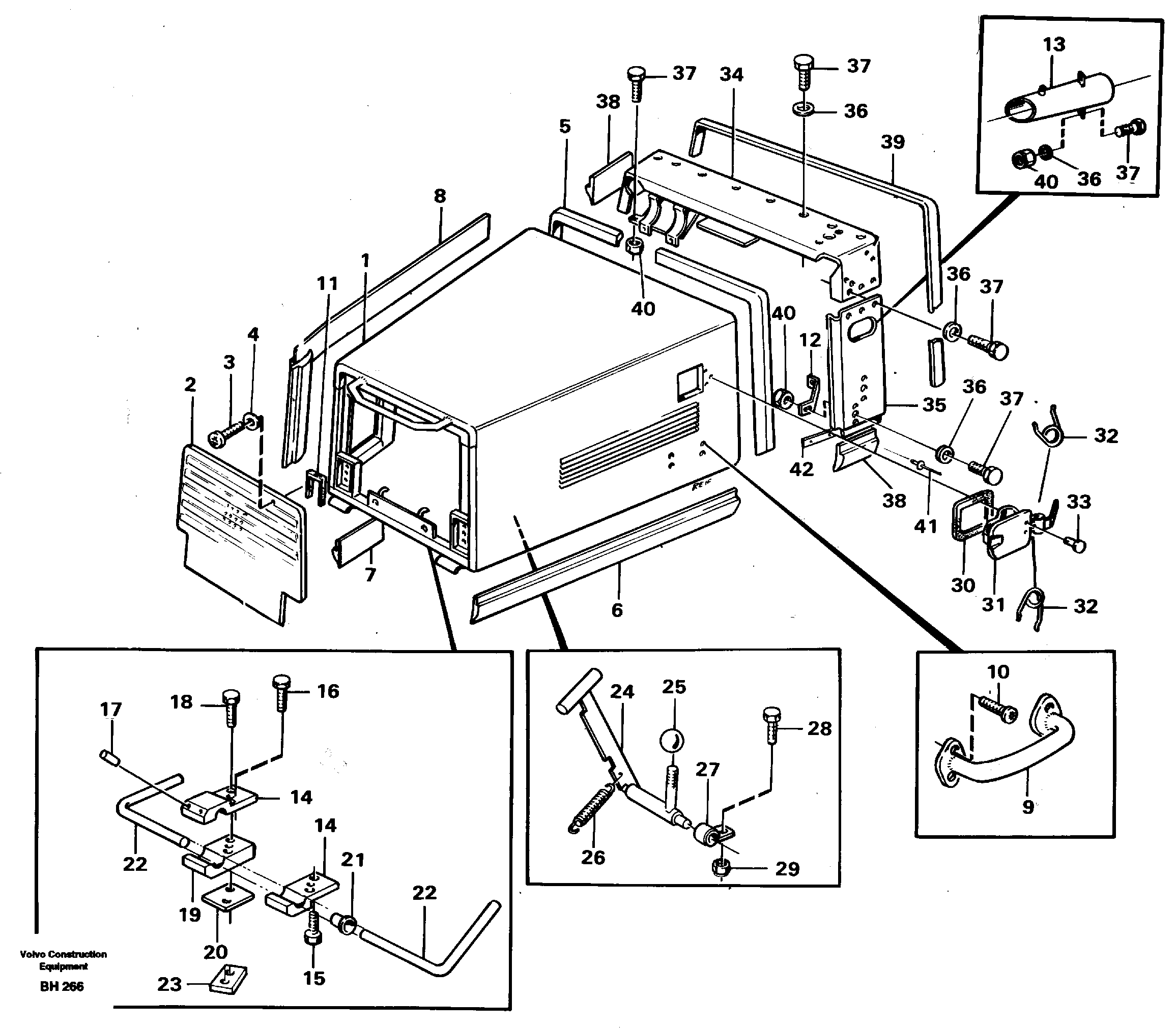 Engine hood — volvo parts diagram