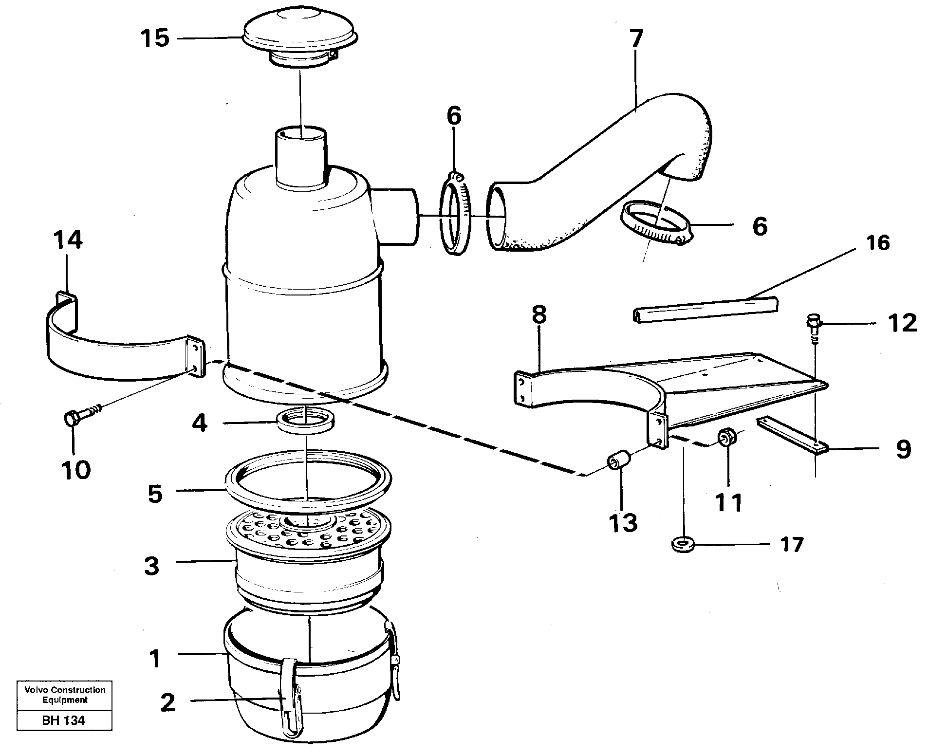 Air filter 92601 — volvo parts diagram
