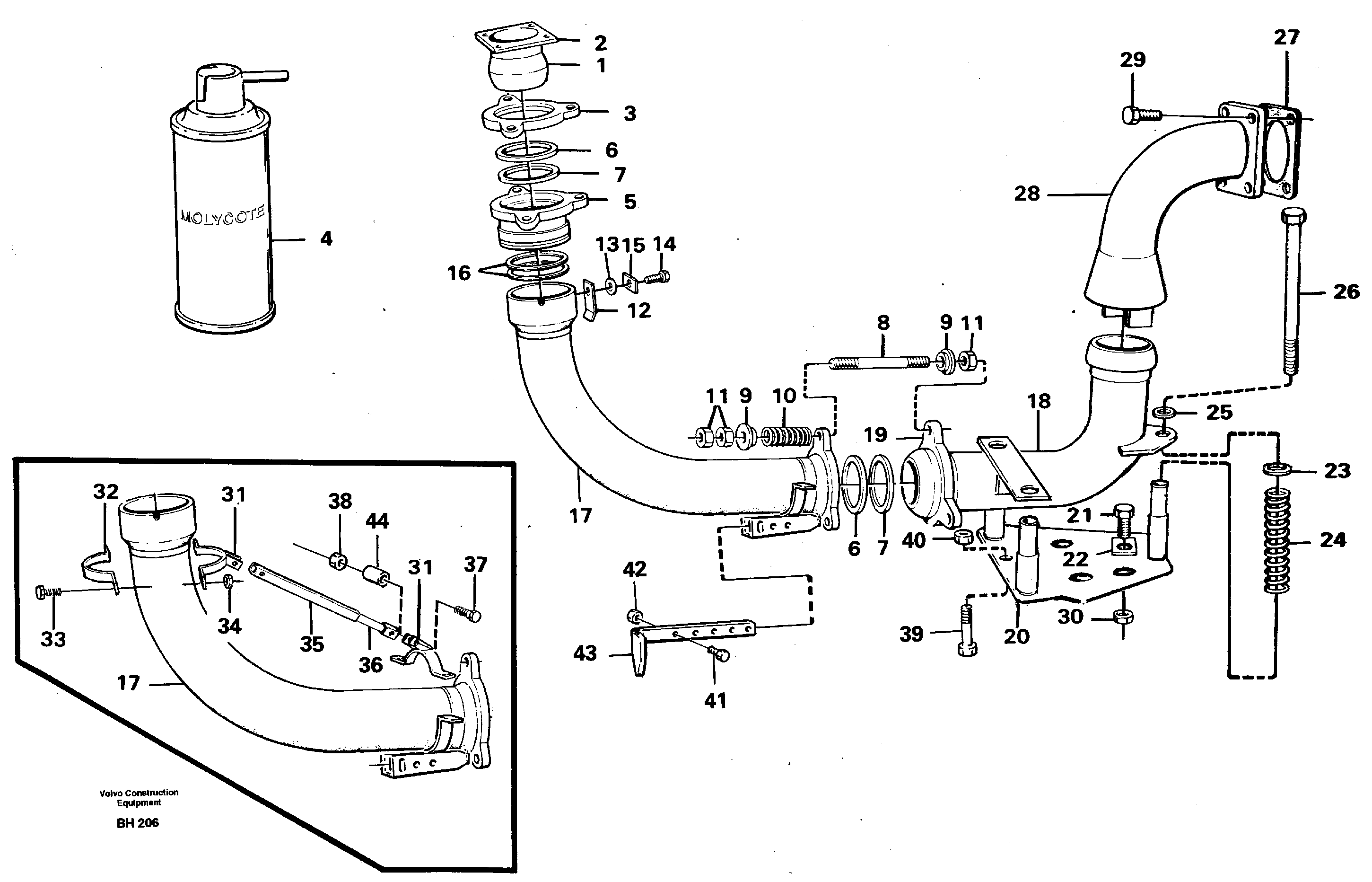 Dumper basket heating 93098 — volvo parts diagram
