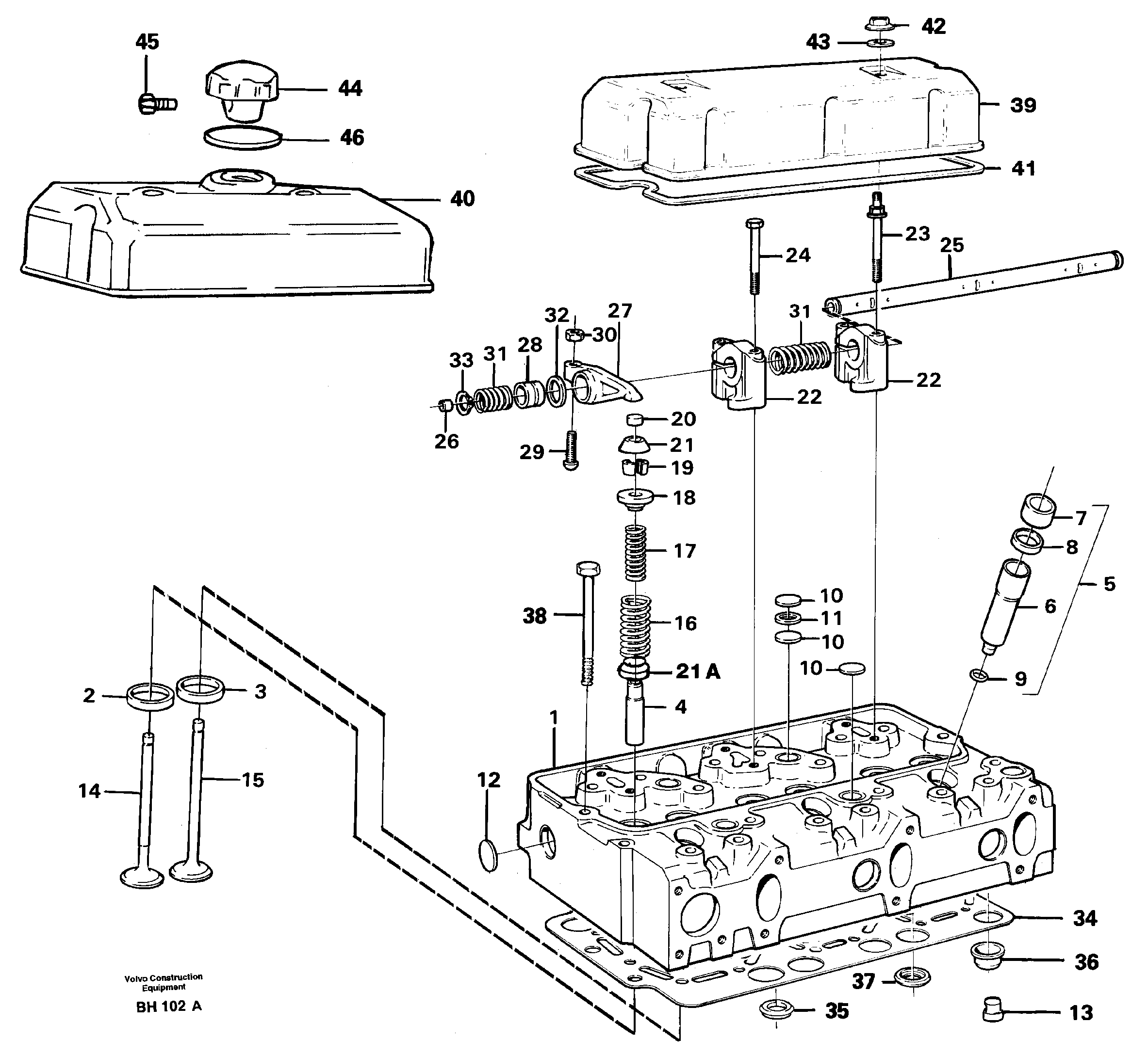 Cylinder head — volvo parts diagram
