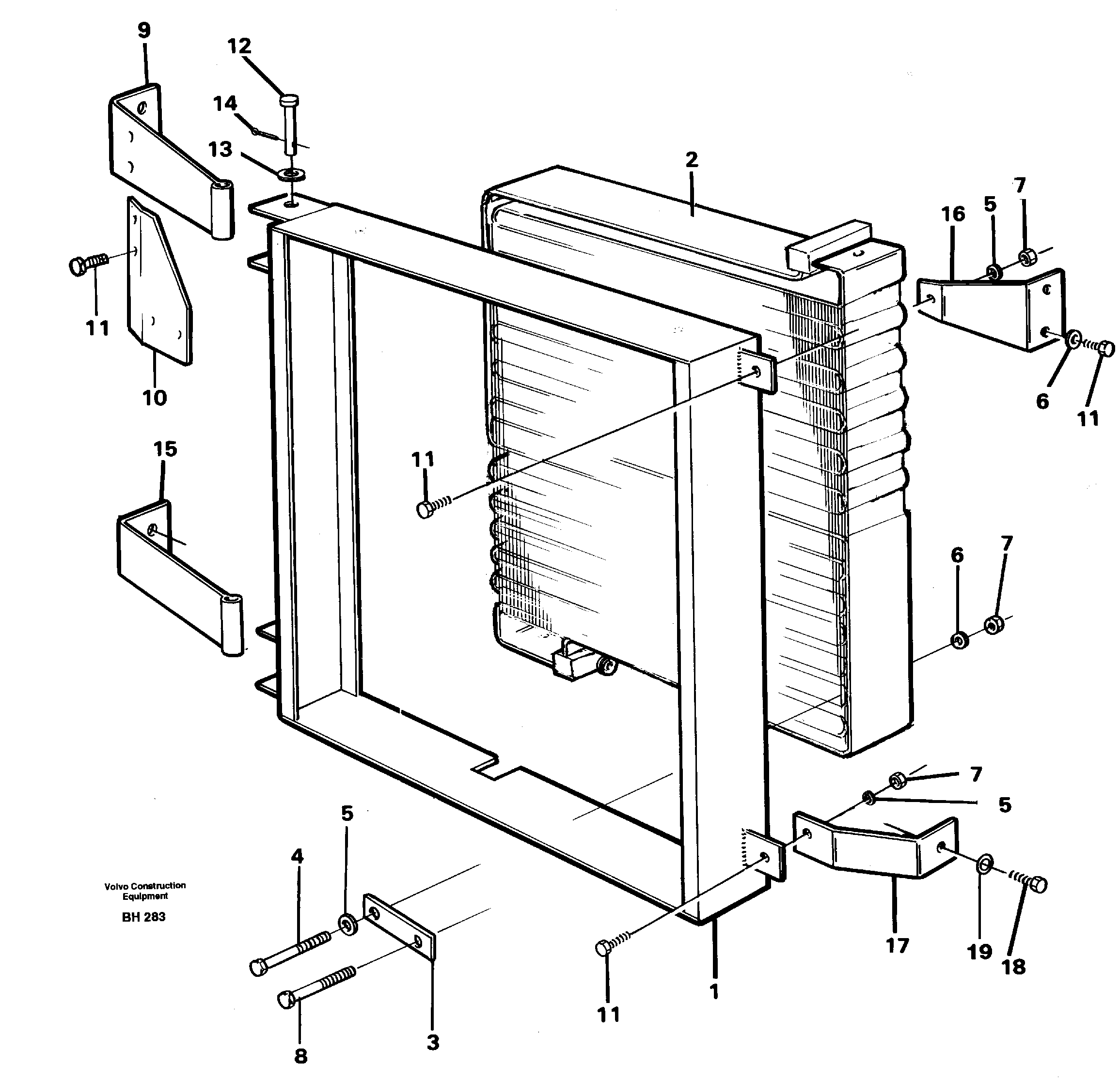 Air conditioning, condenser fitting 92468 — volvo parts diagram