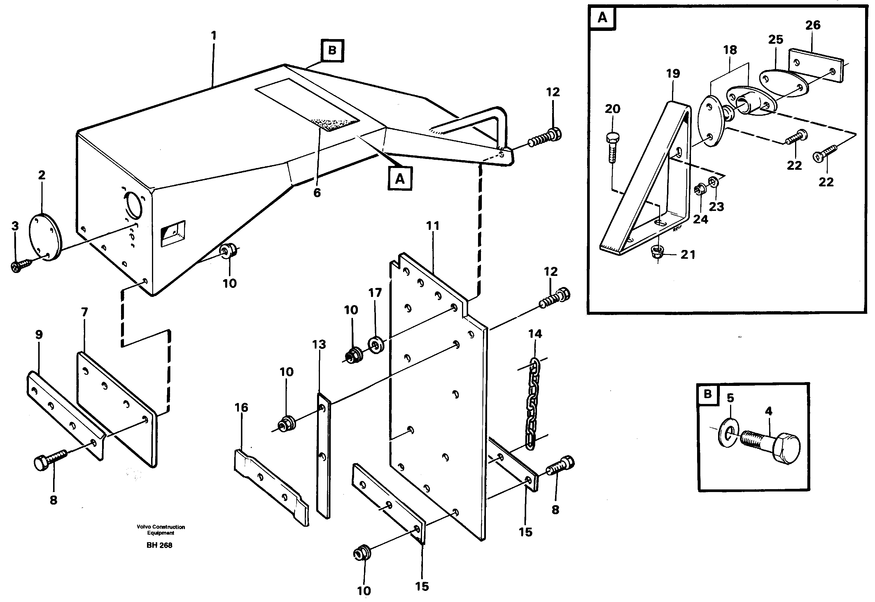 Mudguards and splash guard — volvo parts diagram