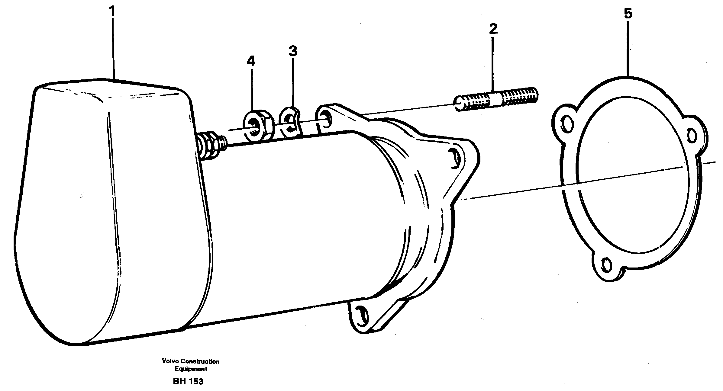 Starter motor, mounting — volvo parts diagram