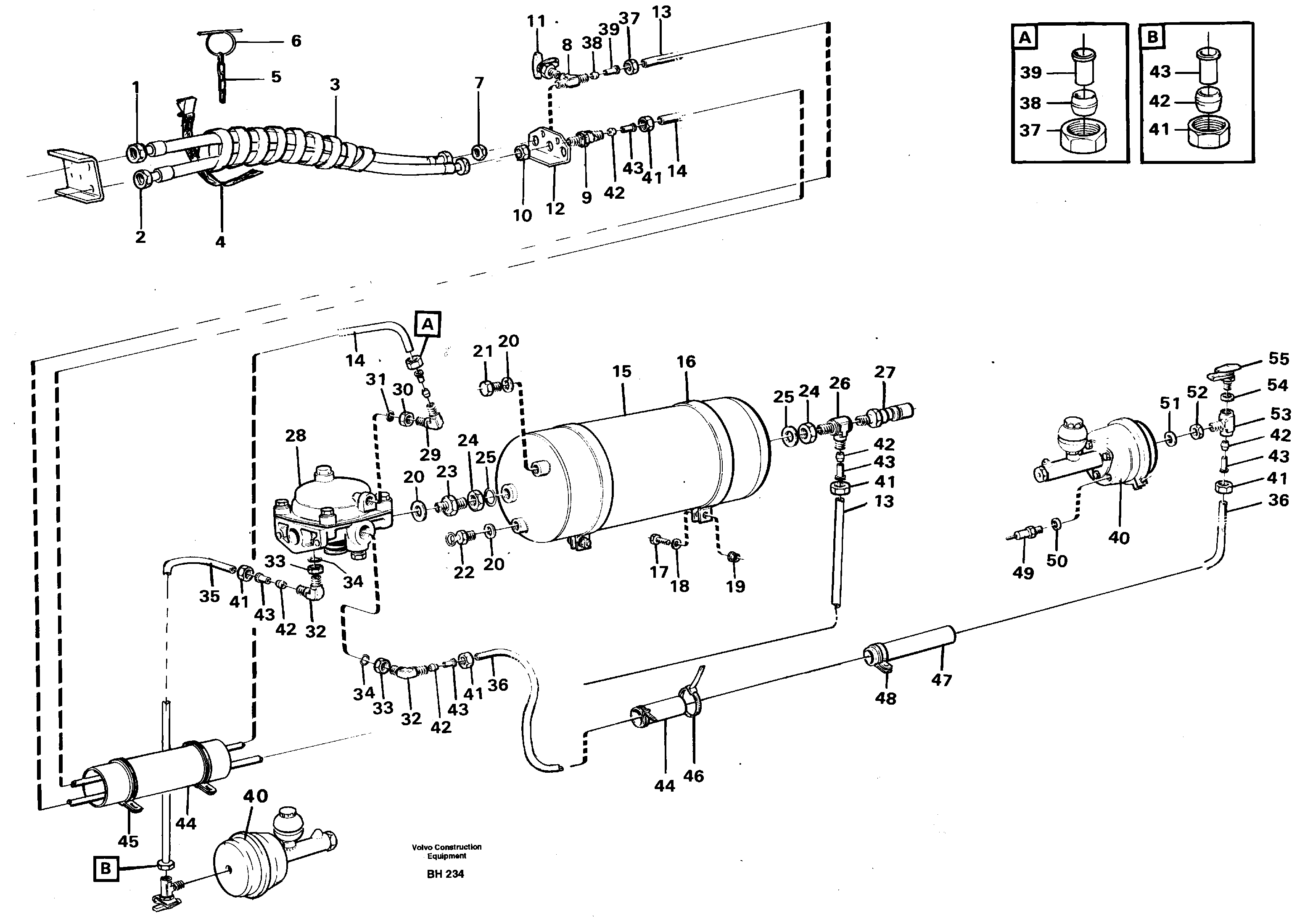 Brake system trailer — volvo parts diagram
