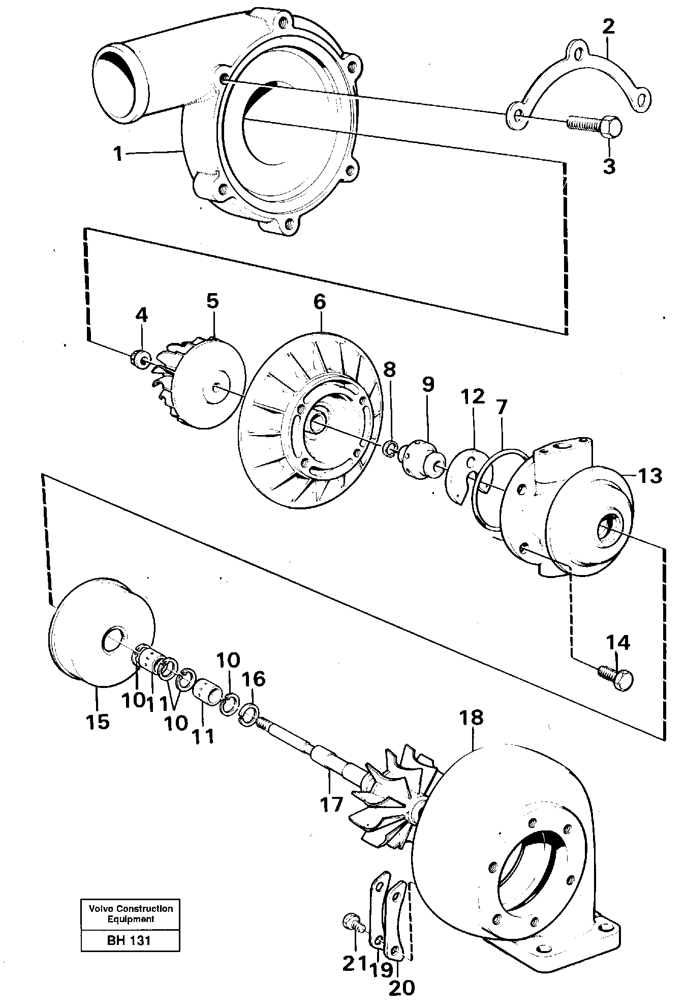 Turbo charger TD 71KF — volvo parts diagram
