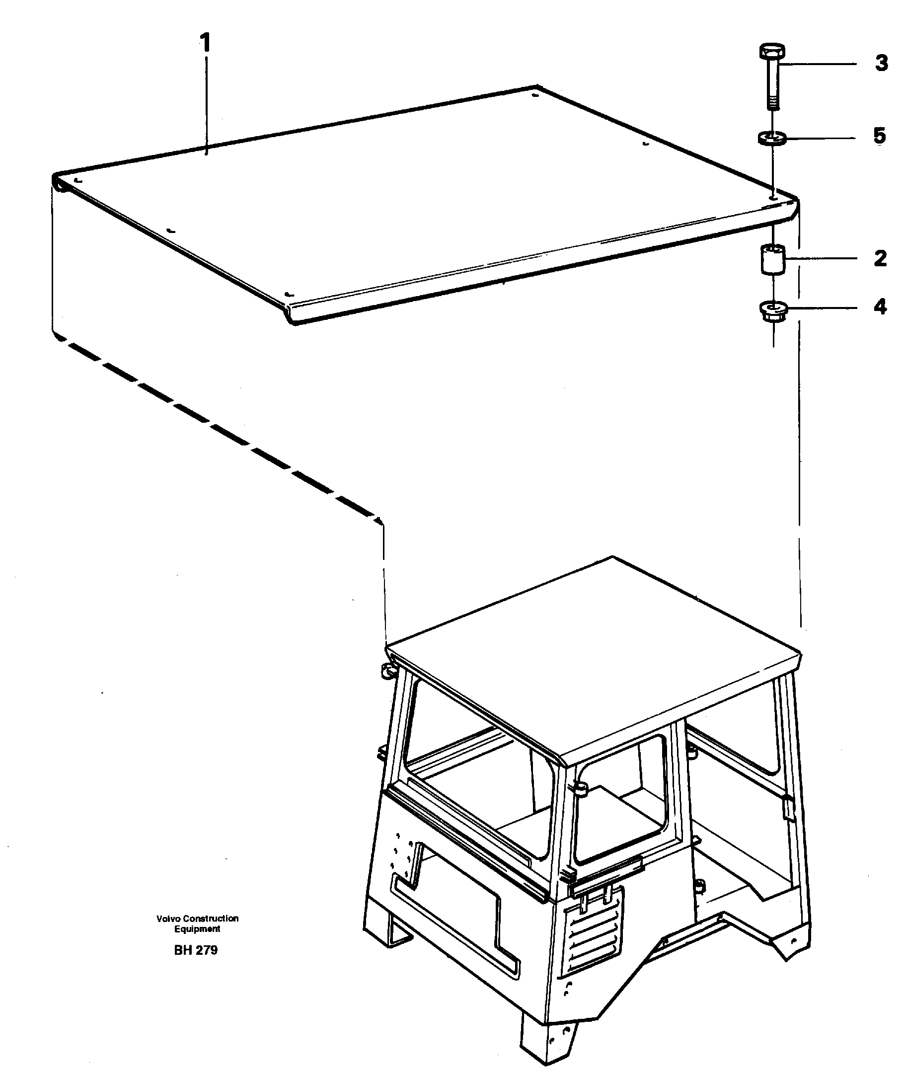 Protecting roof Std Usa 91704 — volvo parts diagram