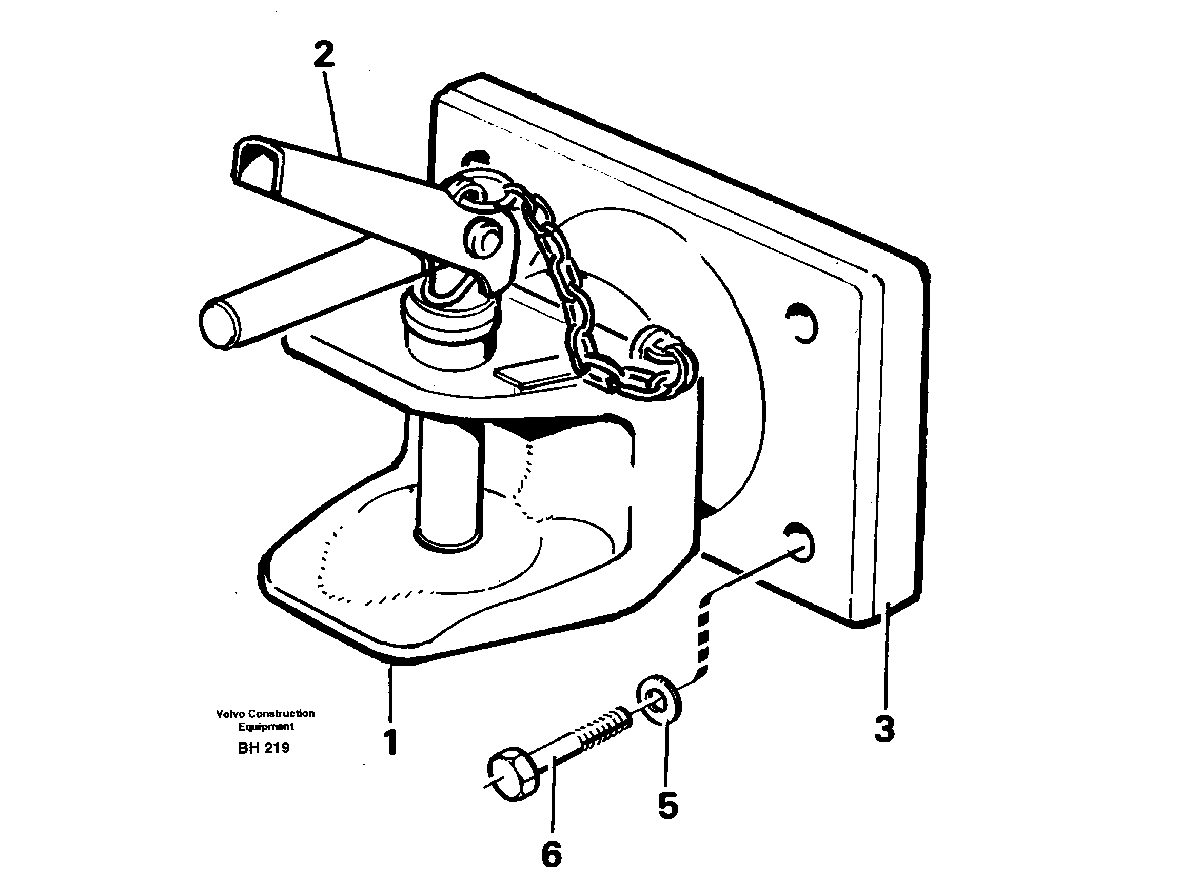 Towing brace 91861 — volvo parts diagram