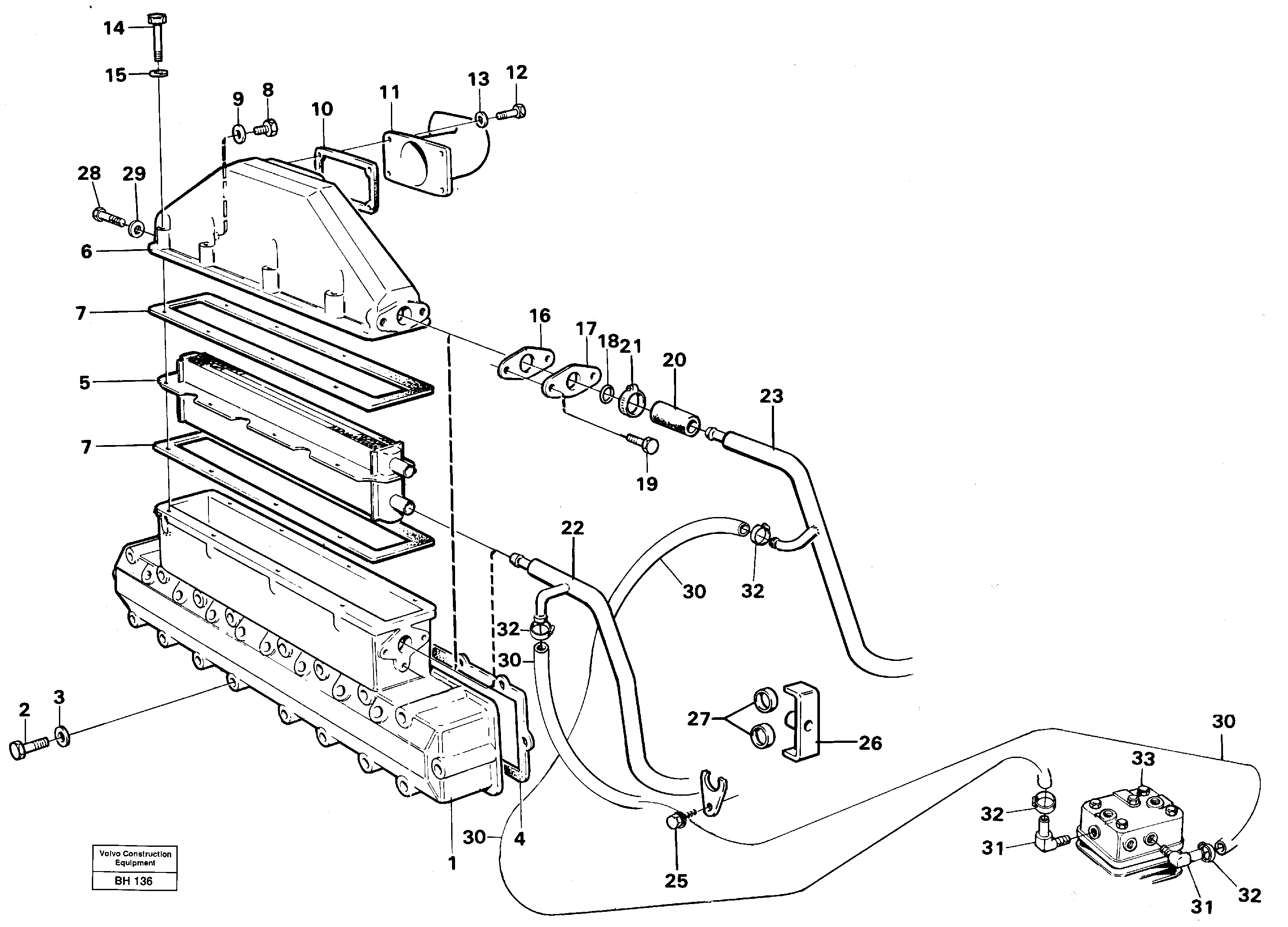 Intercooler TD71KF — volvo parts diagram