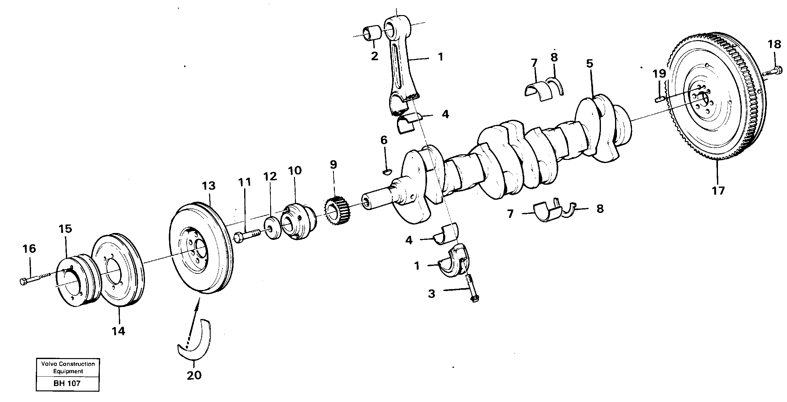 Crankshaft and related parts — volvo parts diagram
