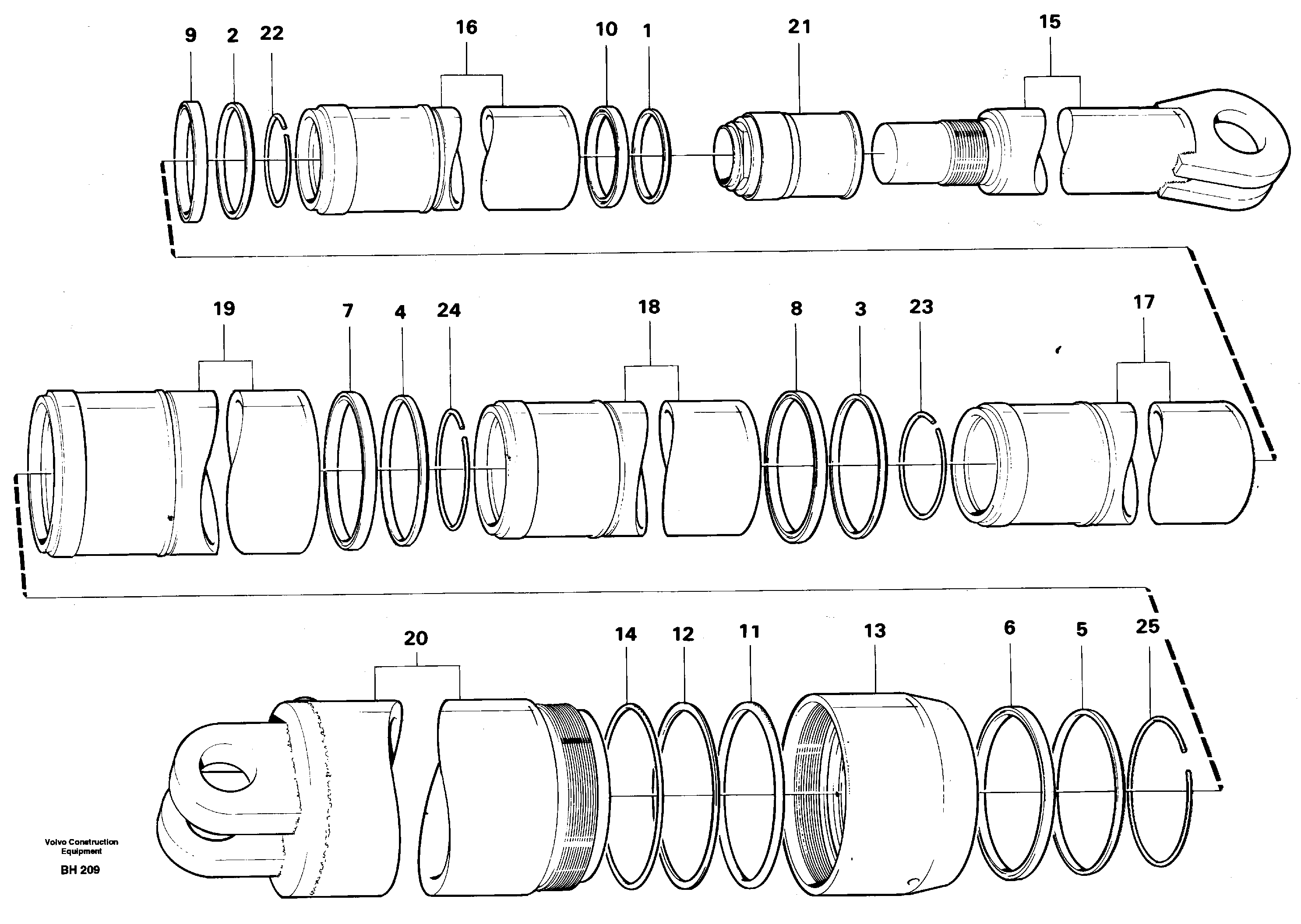 Hoist cylinder — volvo parts diagram
