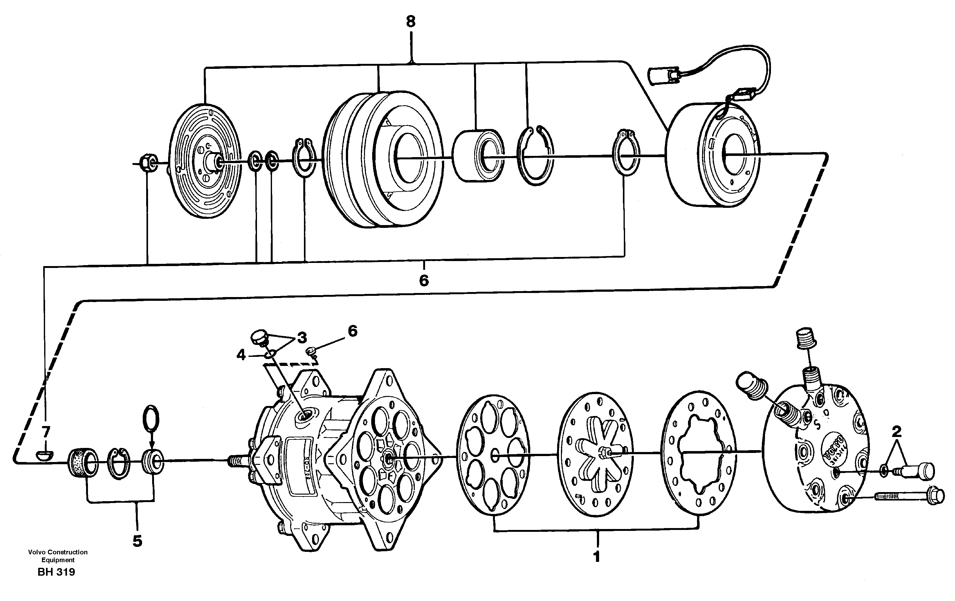 Compressor. 92468 — volvo parts diagram