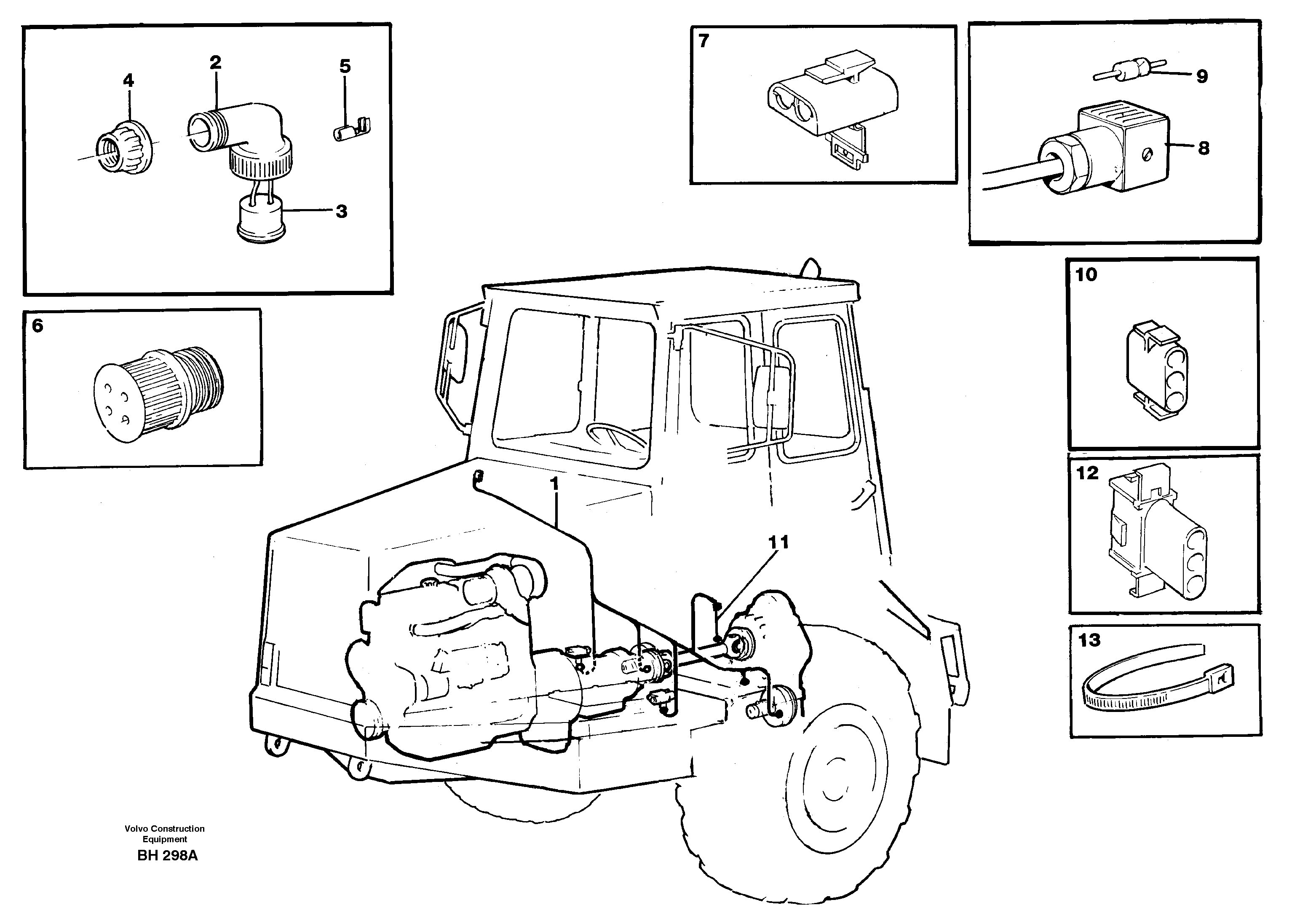 Cable harnesses, front — volvo parts diagram