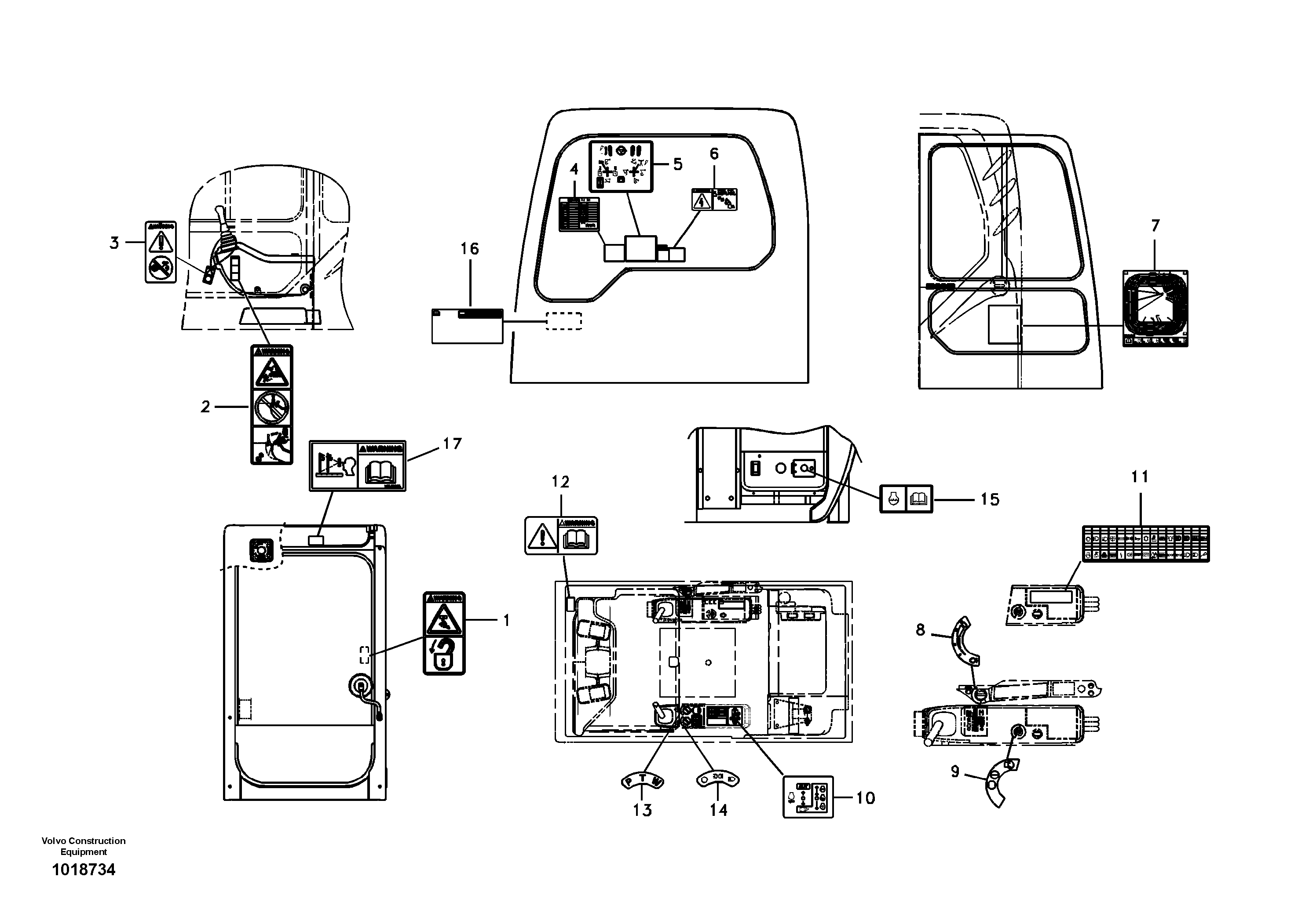 Decal, inner location — volvo parts diagram