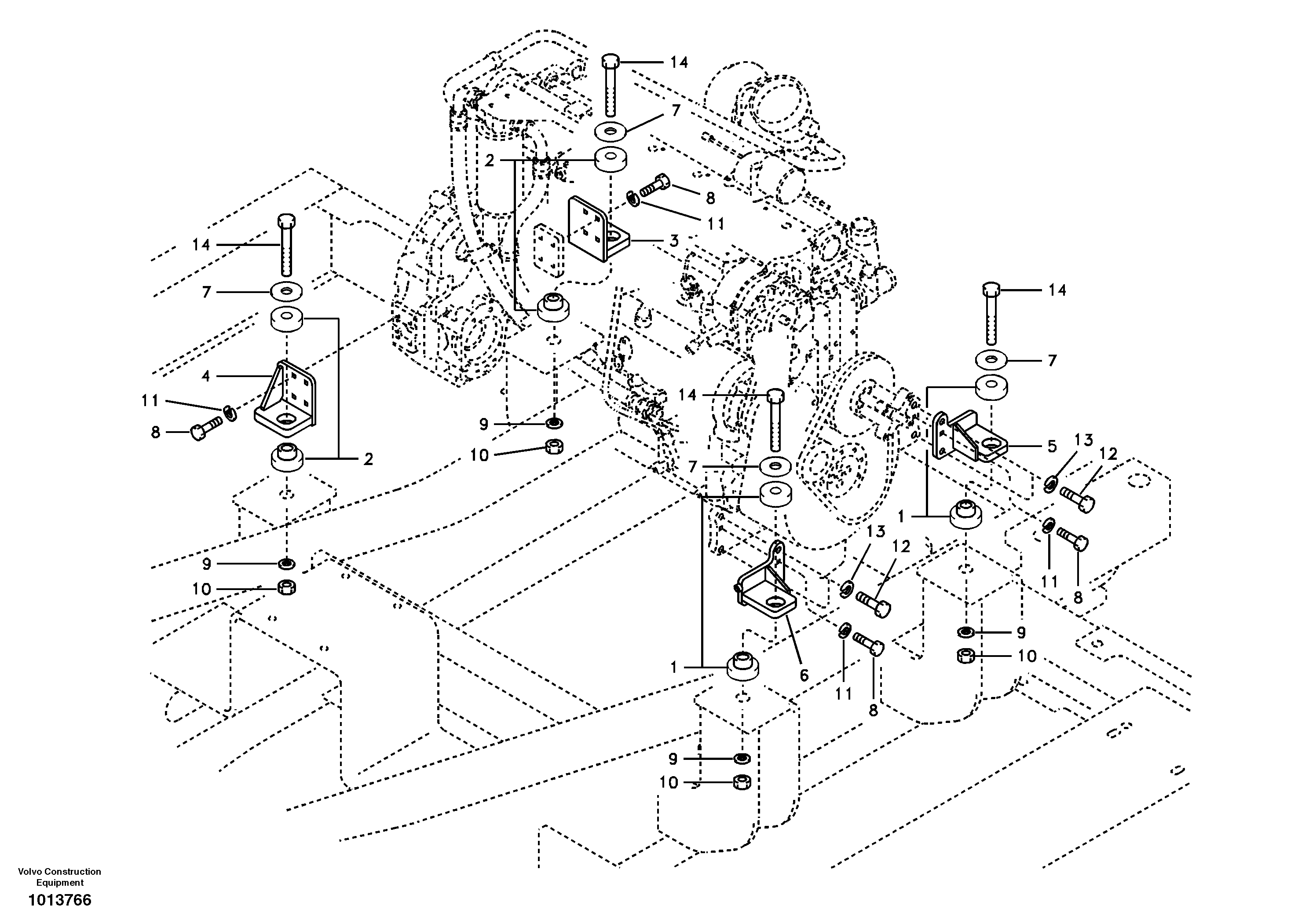 Engine mount — volvo parts diagram