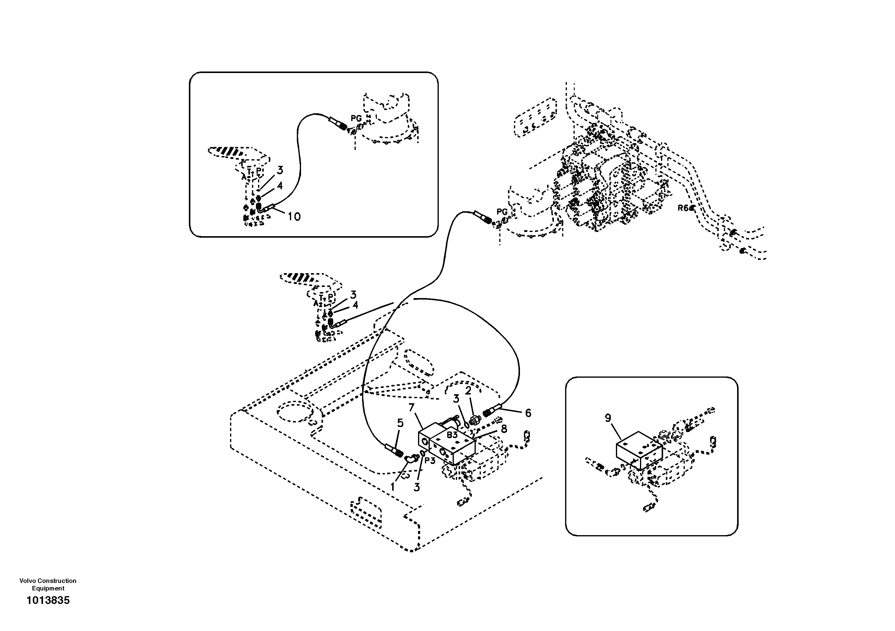 Hydraulic system, upper brake line -cruise control — volvo parts diagram