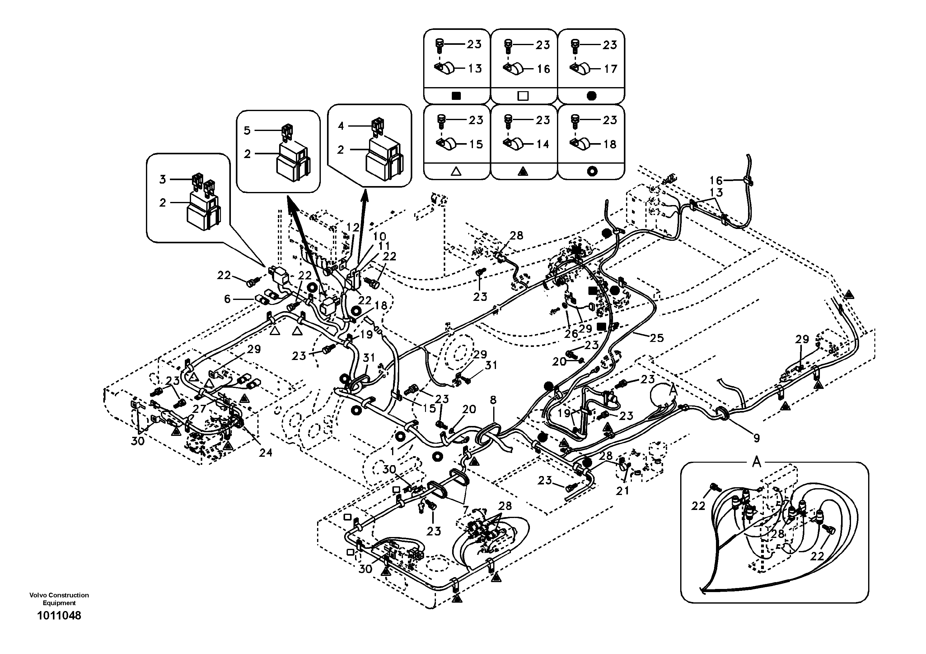 Cable and wire harness, main — volvo parts diagram