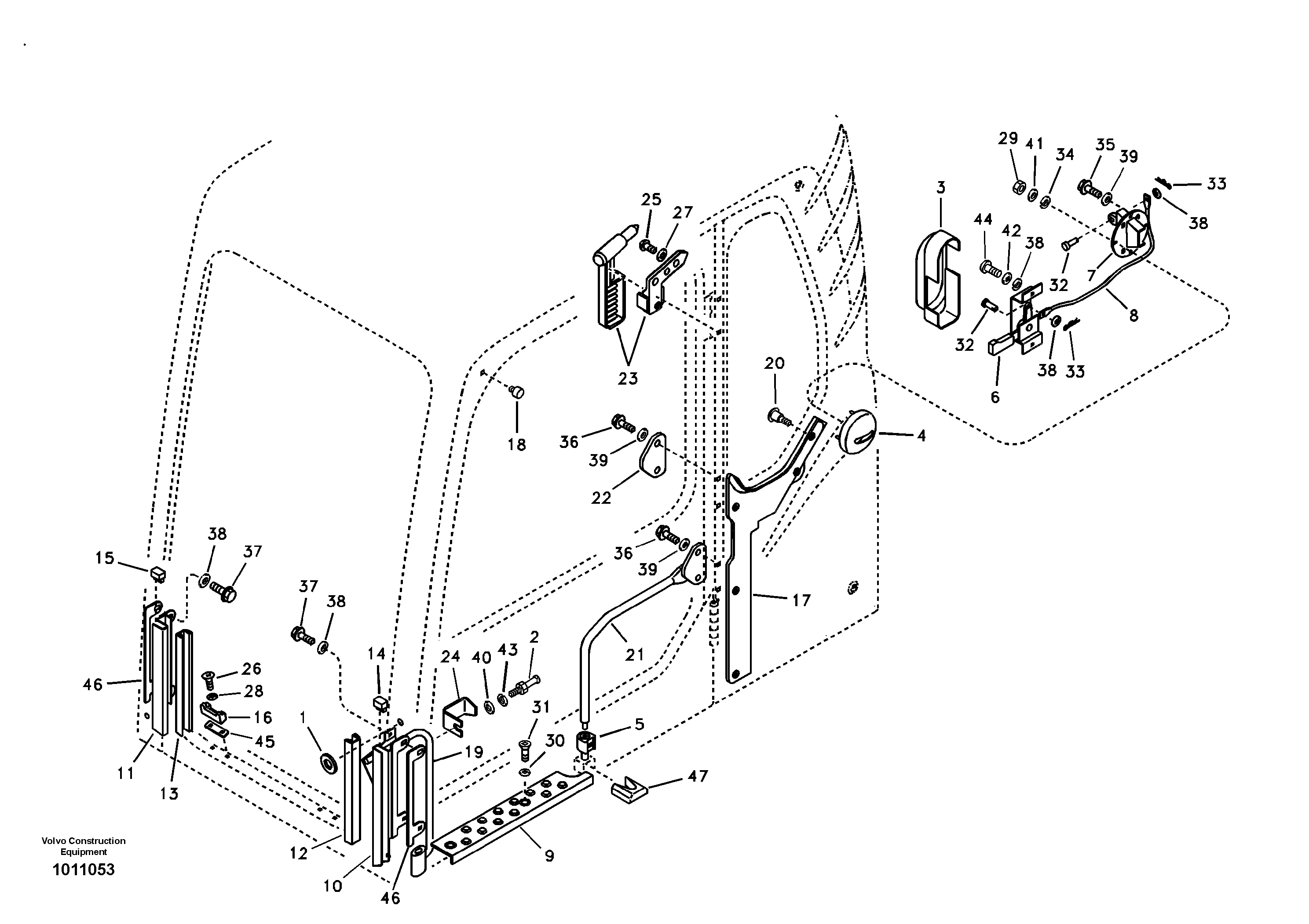 Operator's cab — volvo parts diagram