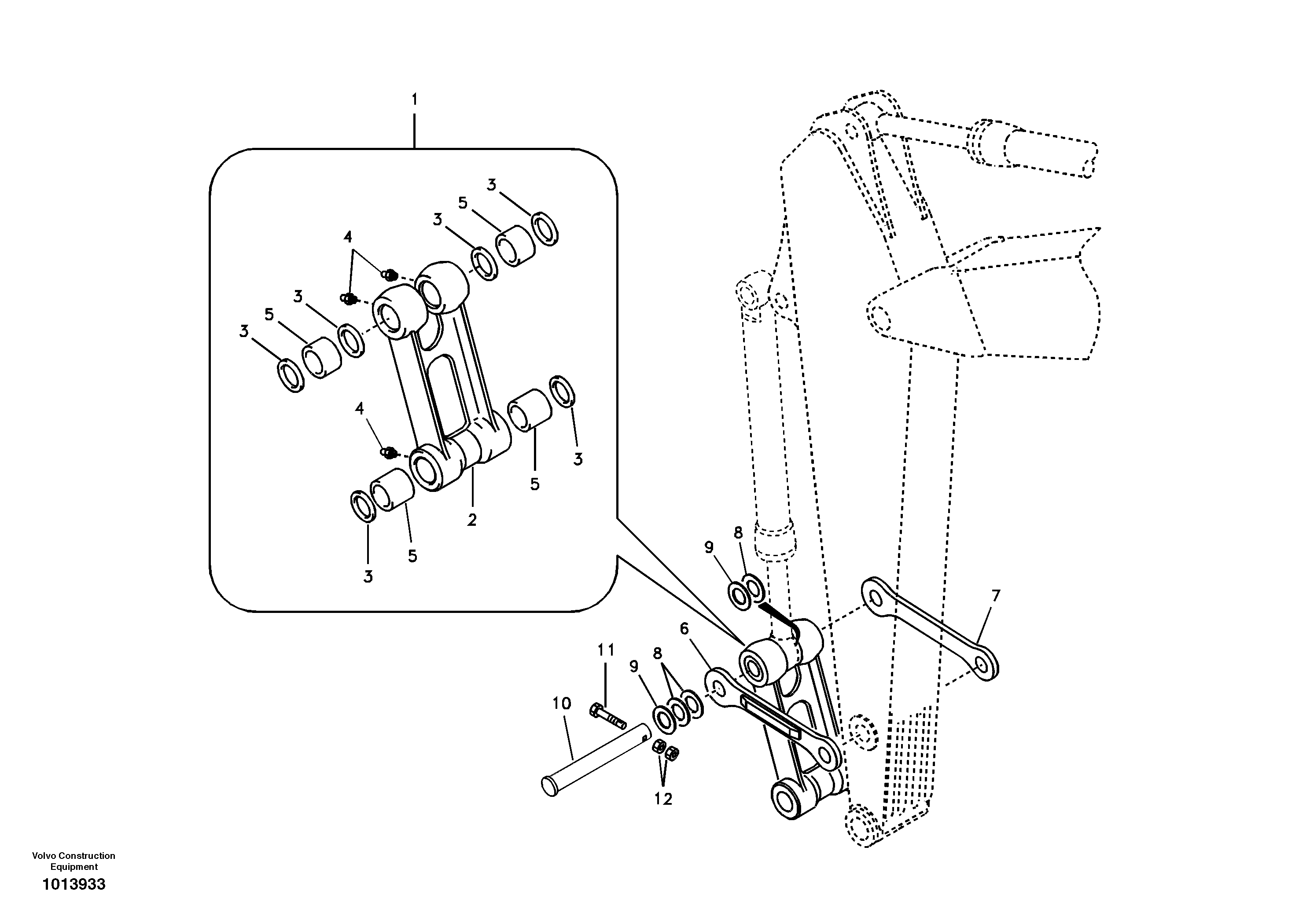 Links to connecting rod — volvo parts diagram
