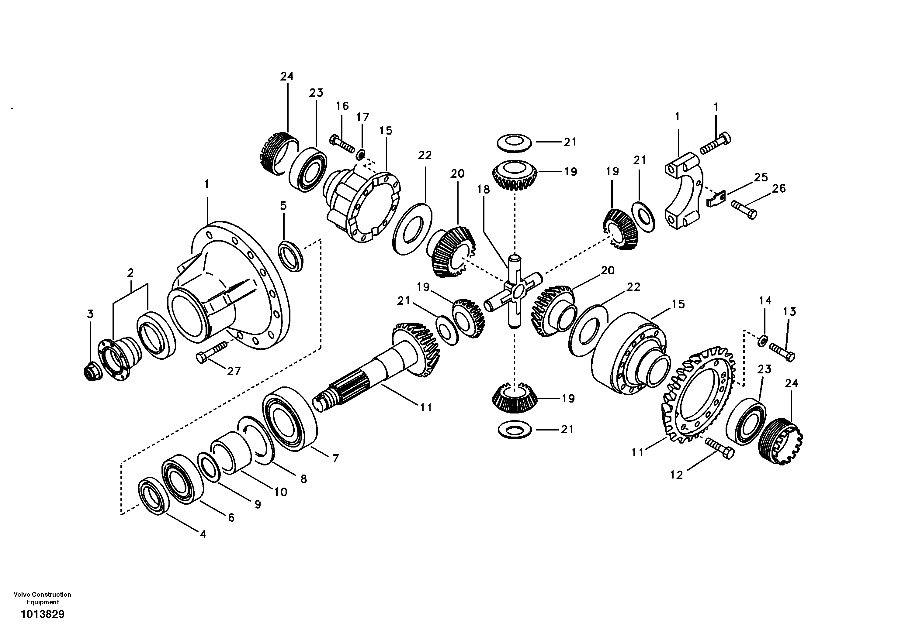 Differential , rear axle — volvo parts diagram