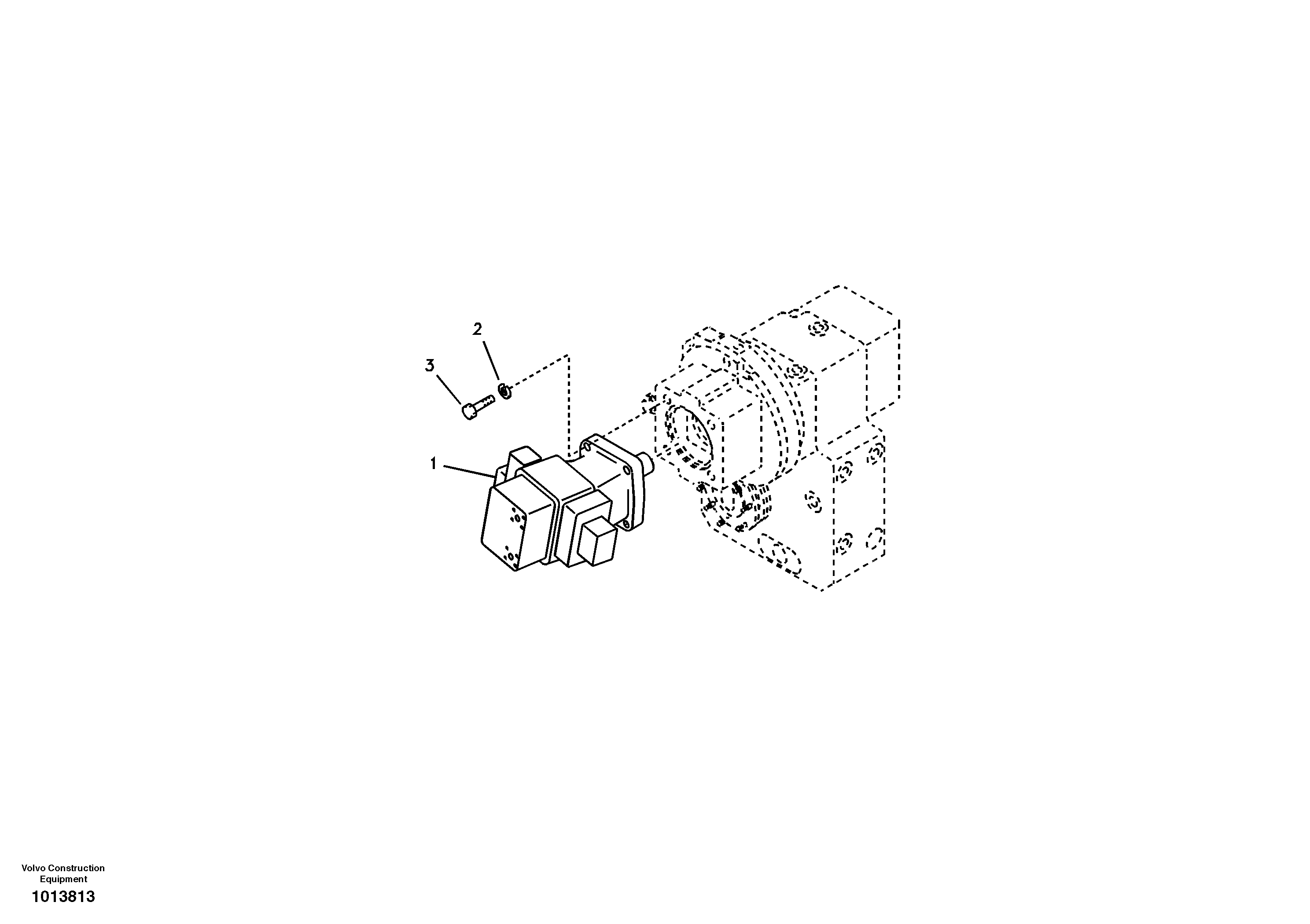 Travel motor with mounting parts — volvo parts diagram