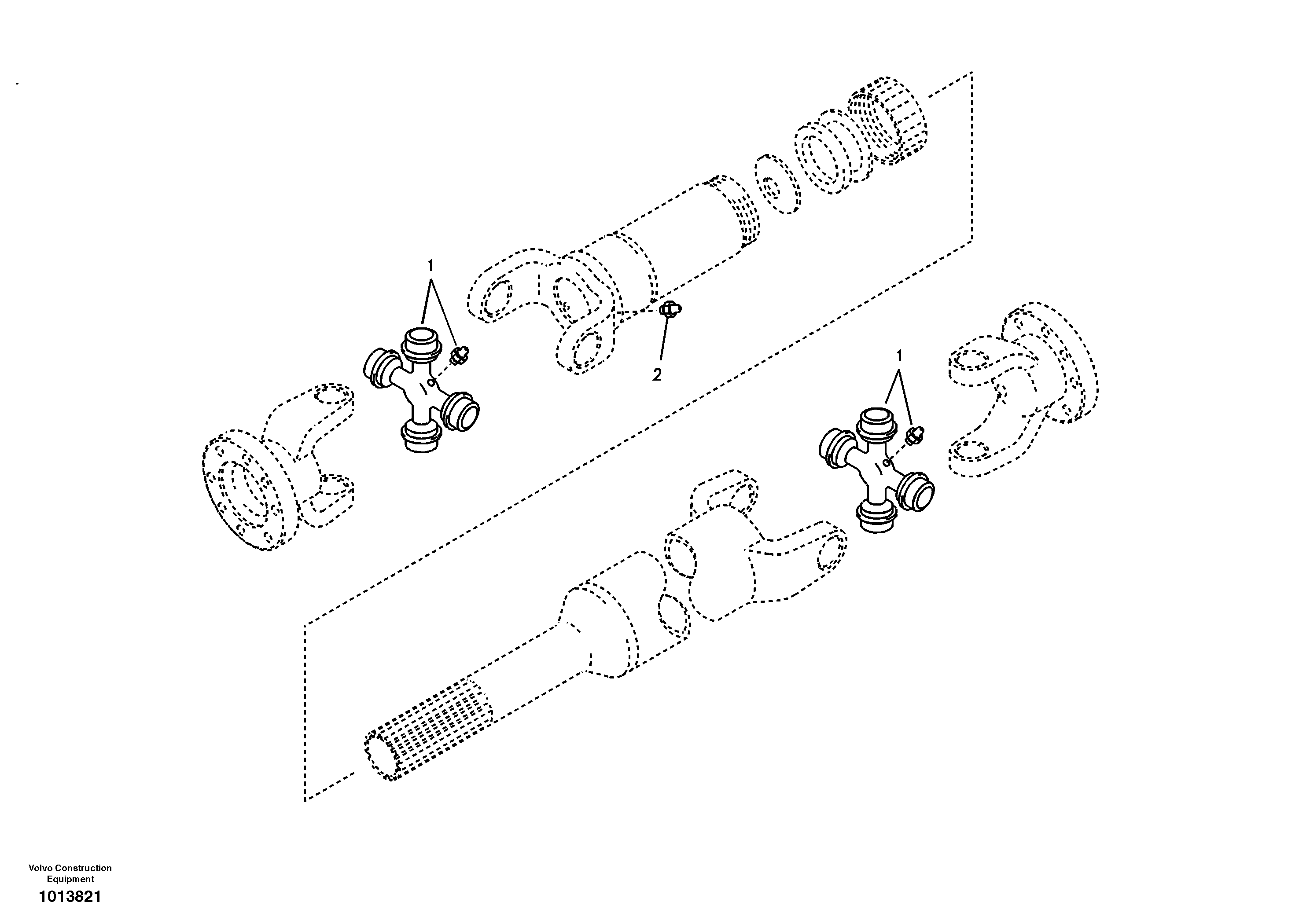 Propeller shaft, front — volvo parts diagram