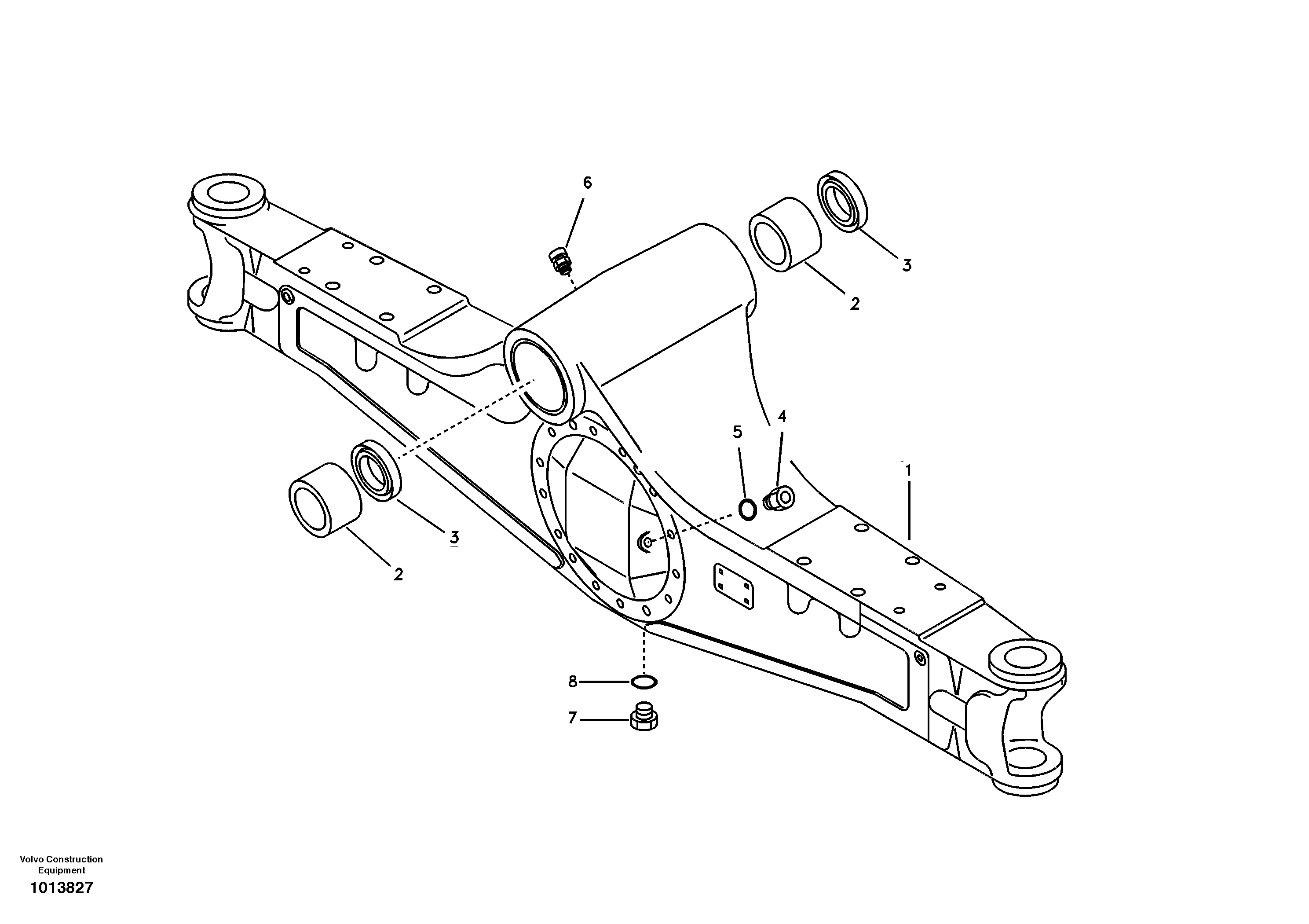 Housing, front axle — volvo parts diagram