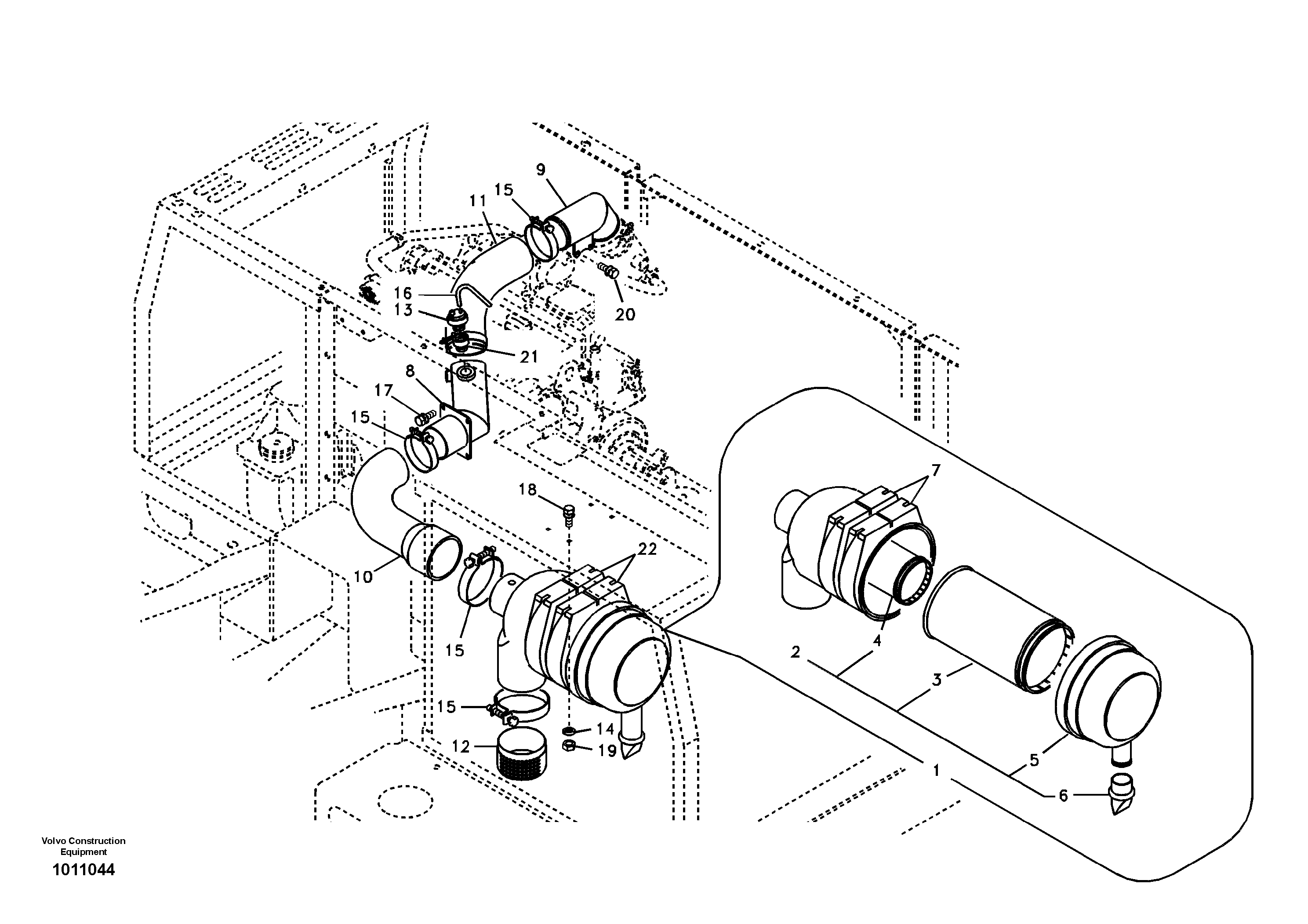 Inlet system — volvo parts diagram