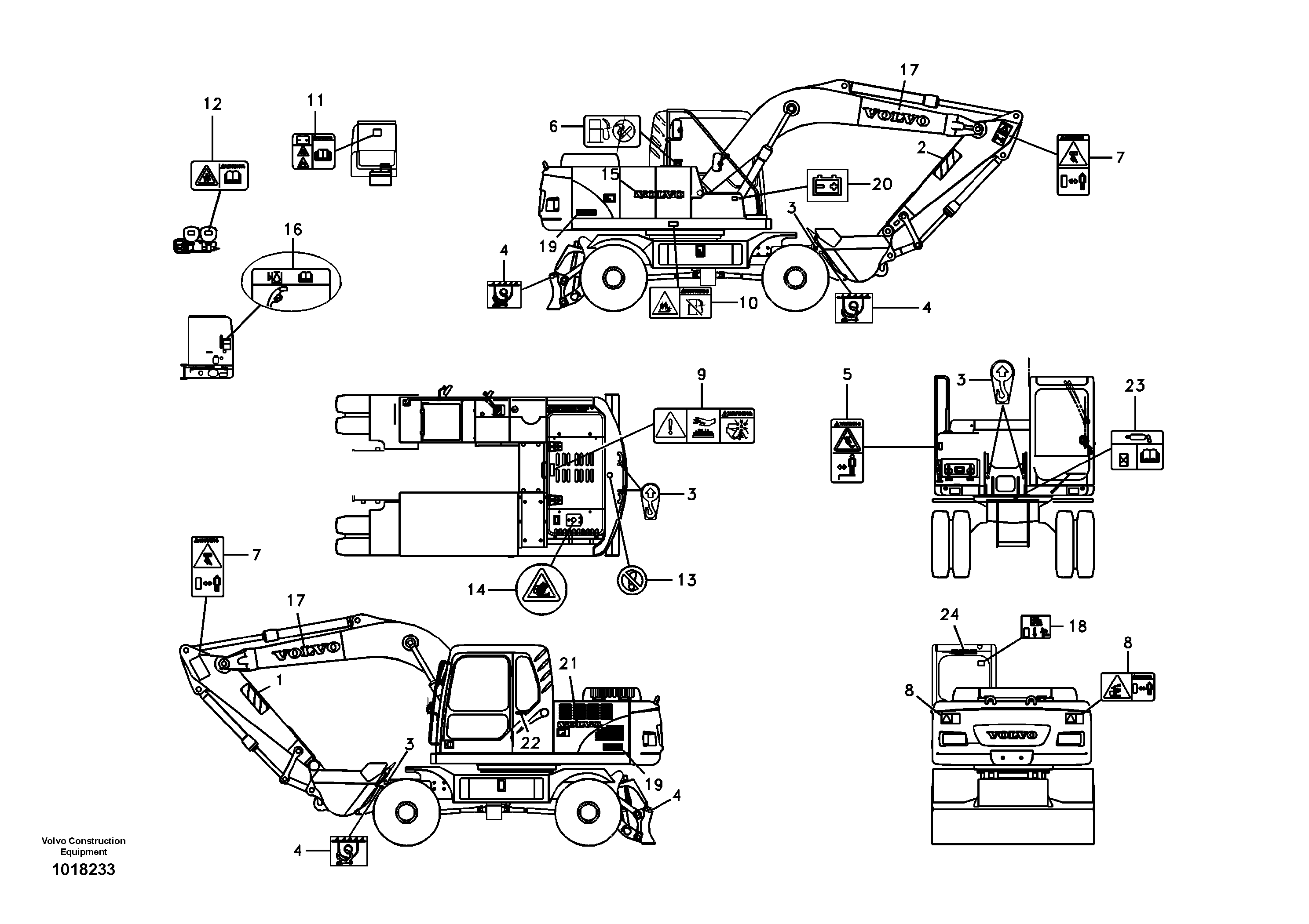 Decal, outer location — volvo parts diagram