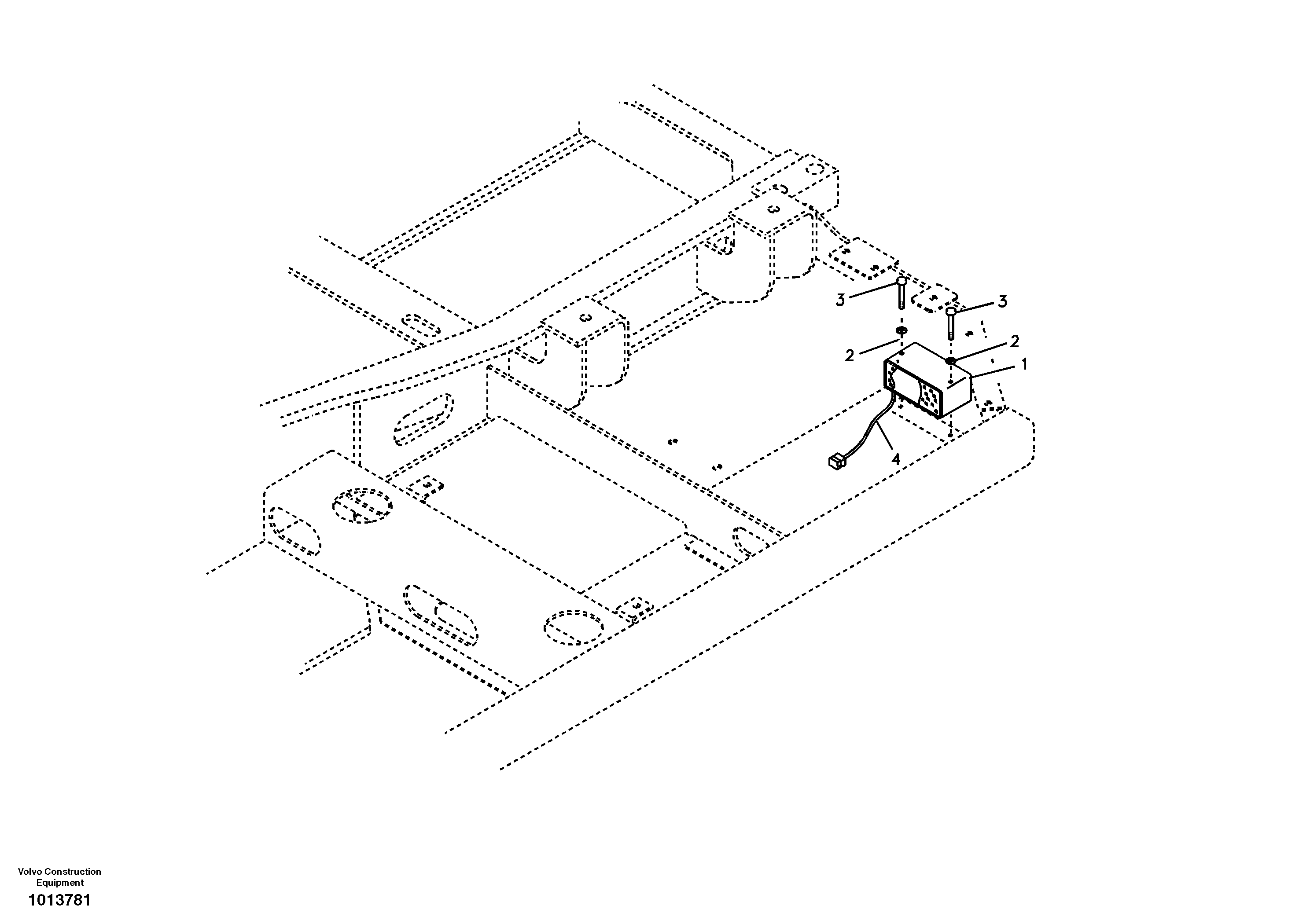 Back-up warning unit — volvo parts diagram