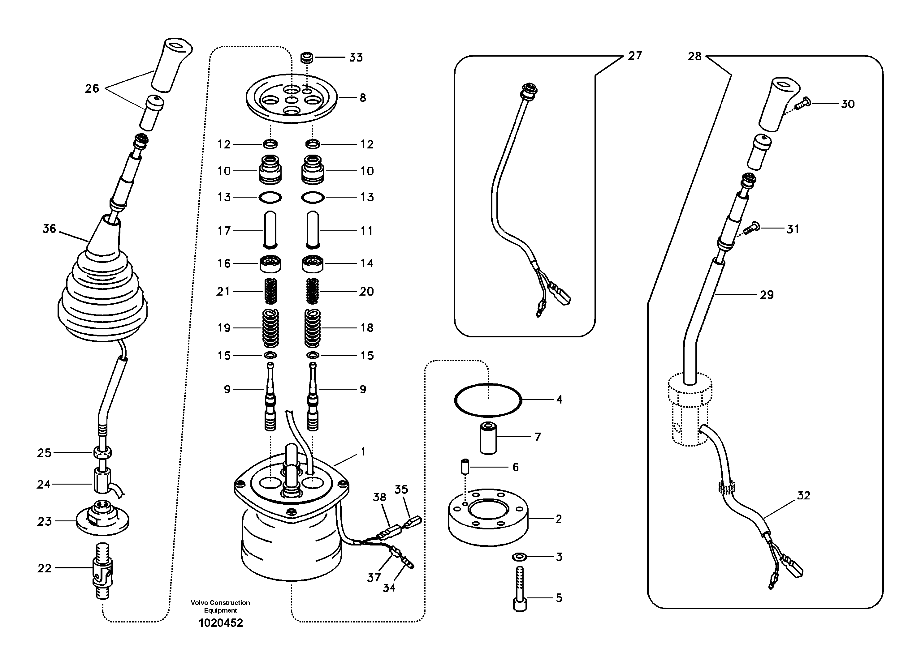 Servo system, remote control valve — volvo parts diagram