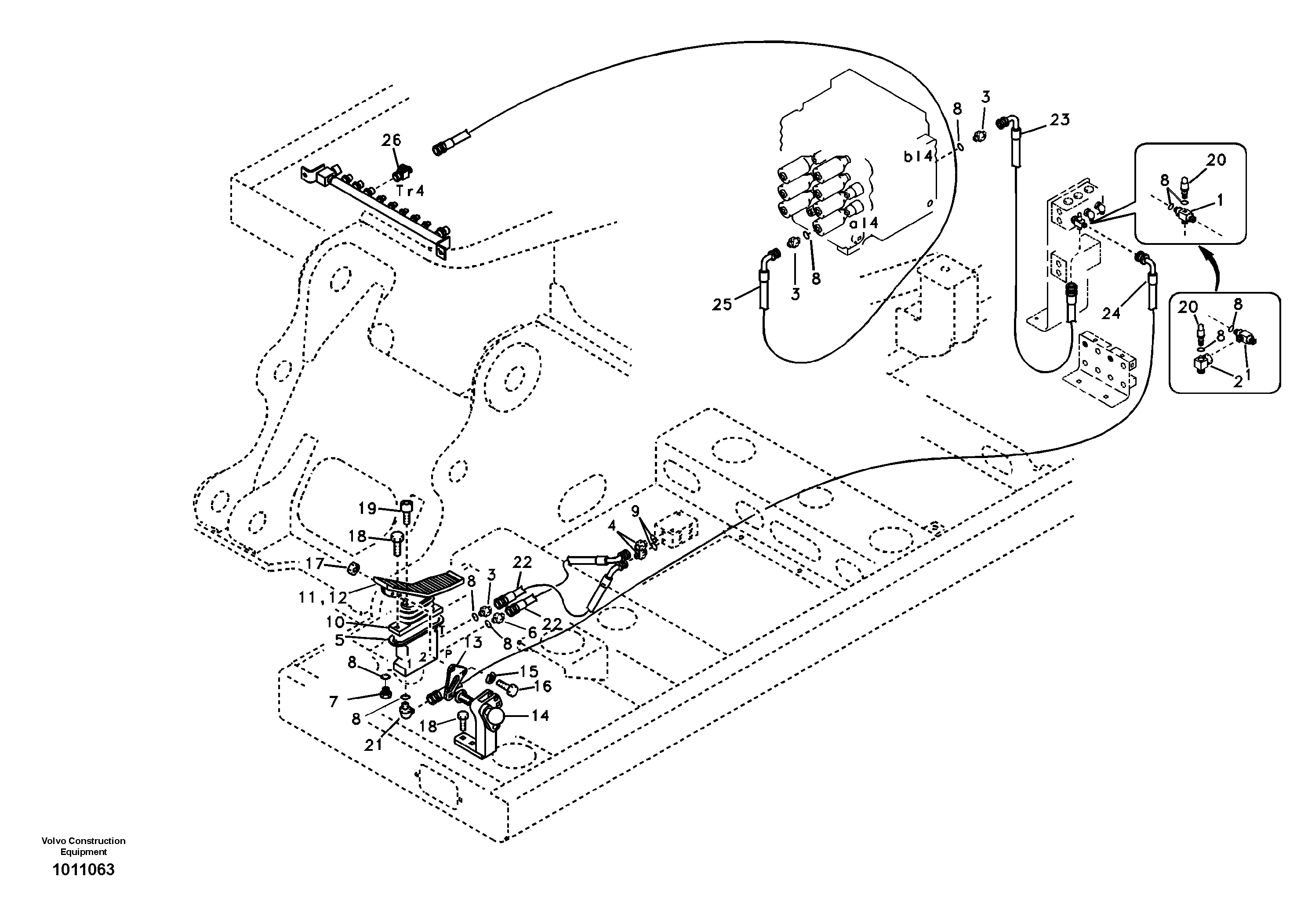 Servo system, hammer and shear — volvo parts diagram