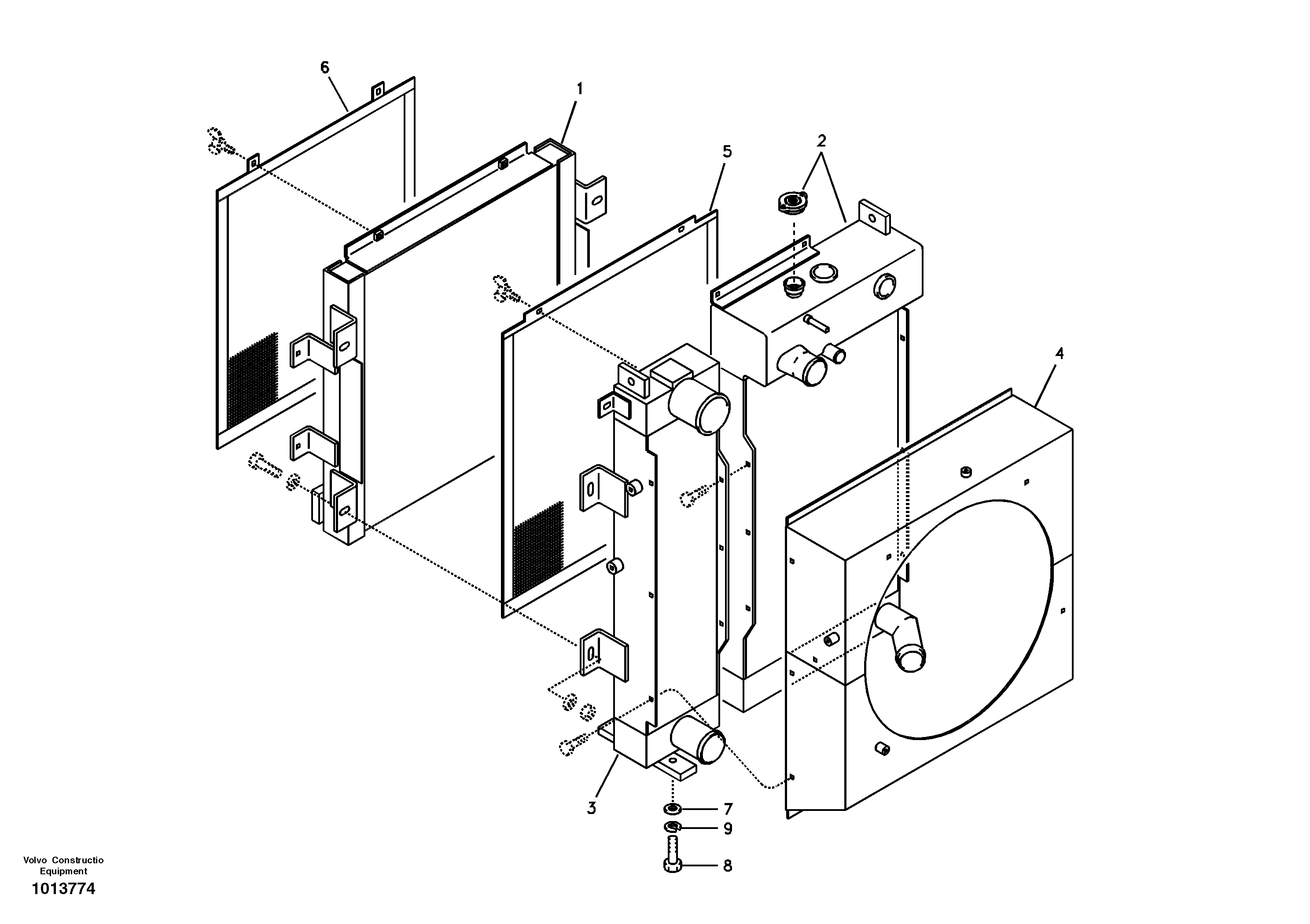 Radiator — volvo parts diagram