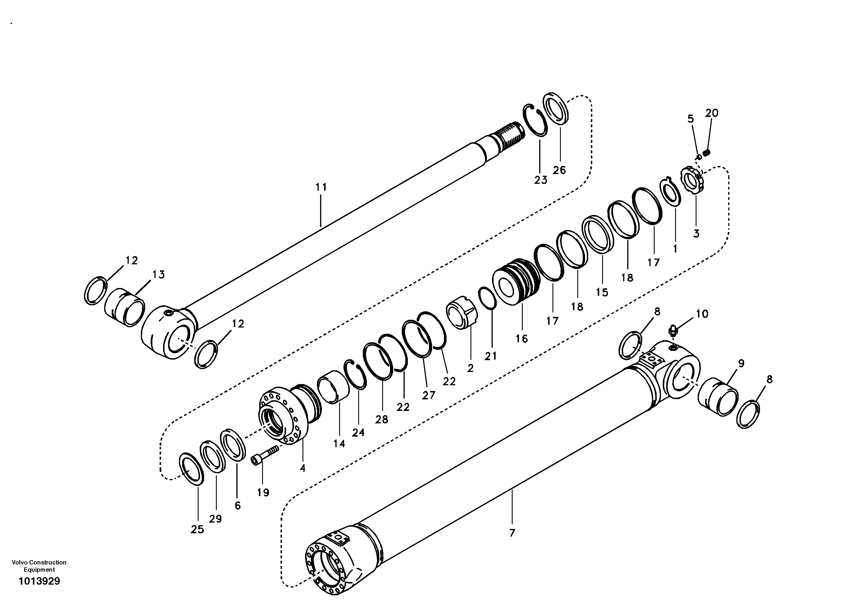 Boom cylinder — volvo parts diagram