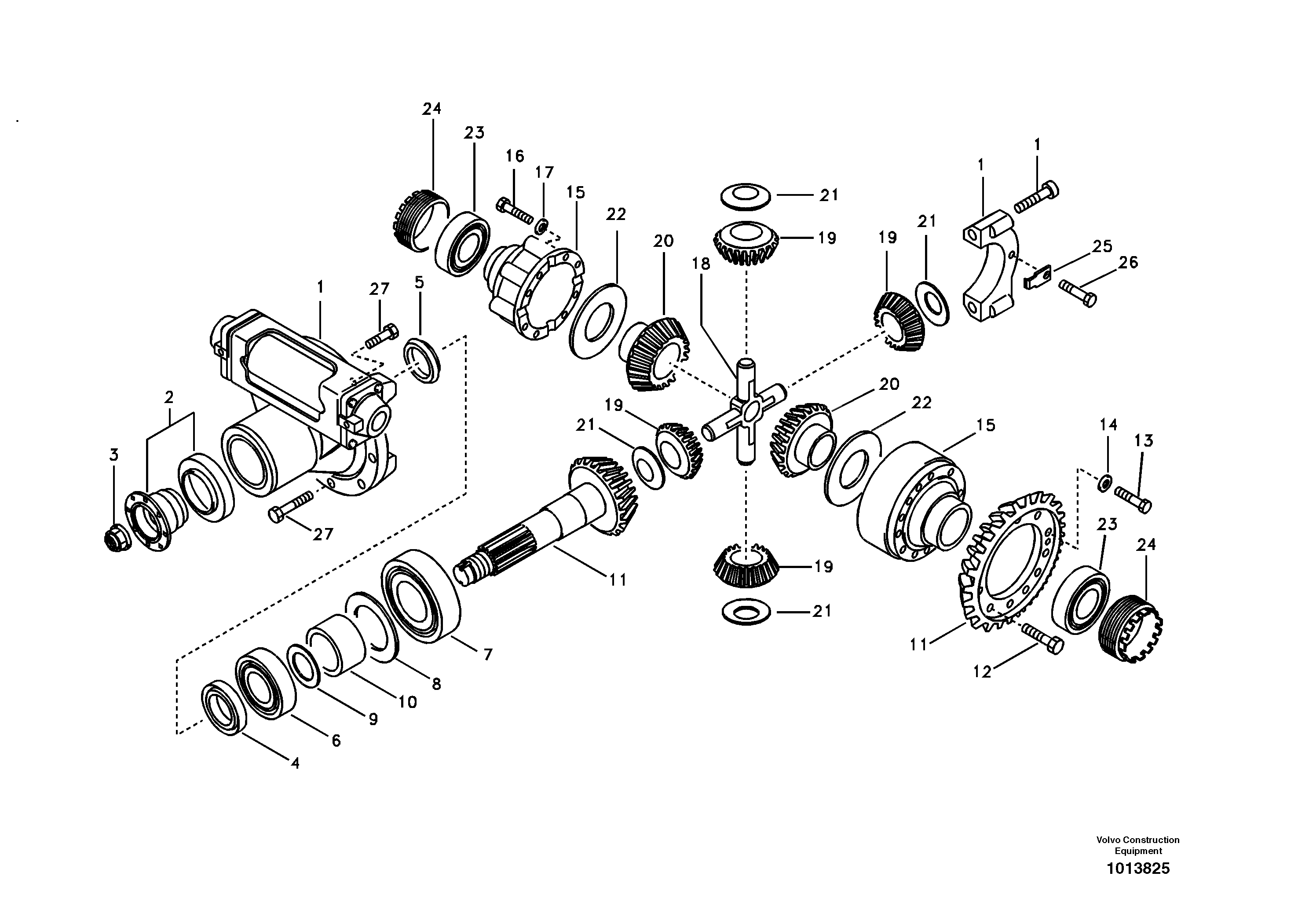Differential , front axle — volvo parts diagram