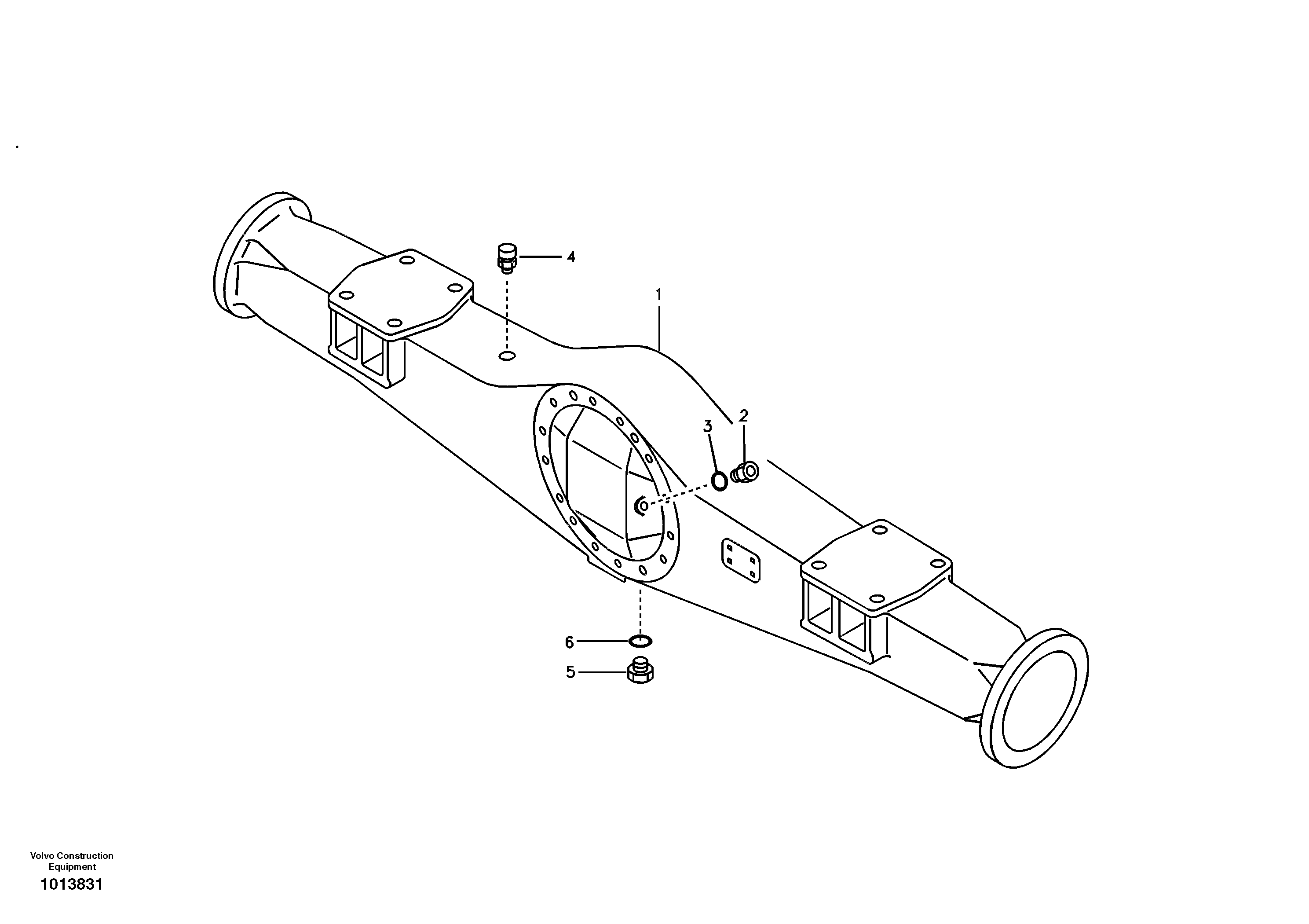 Housing, rear axle — volvo parts diagram