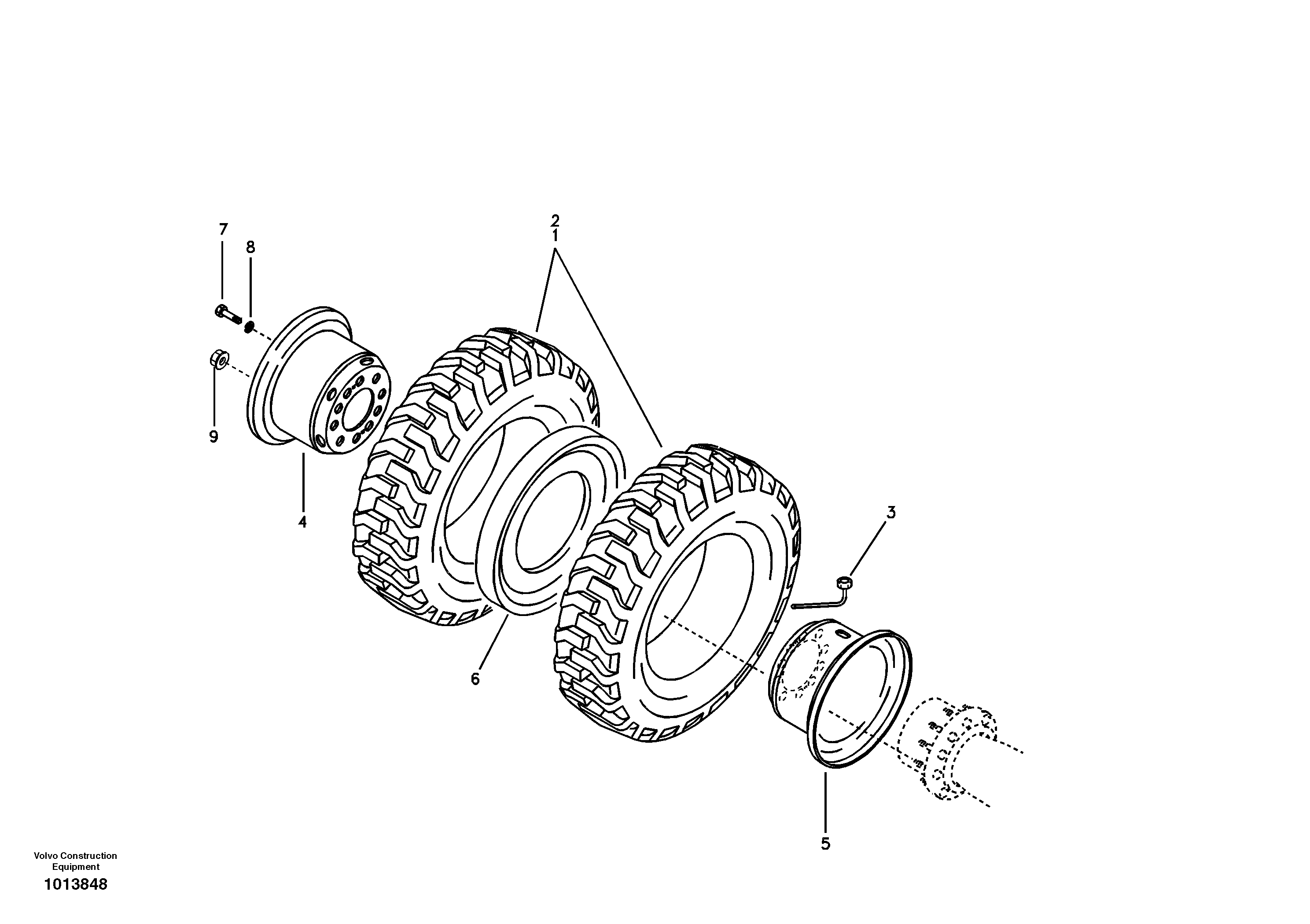 Wheel and tire — volvo parts diagram