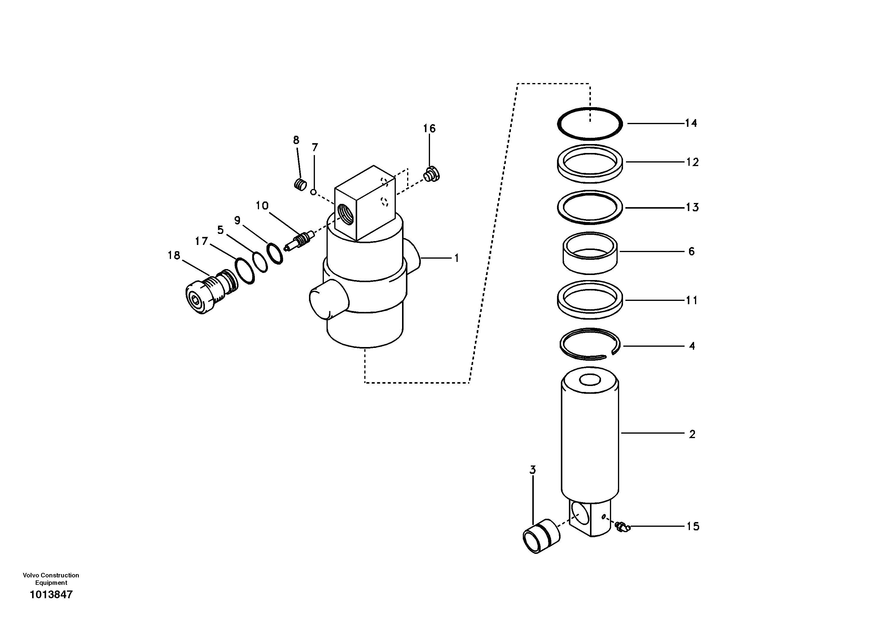 Axle locking cylinder — volvo parts diagram