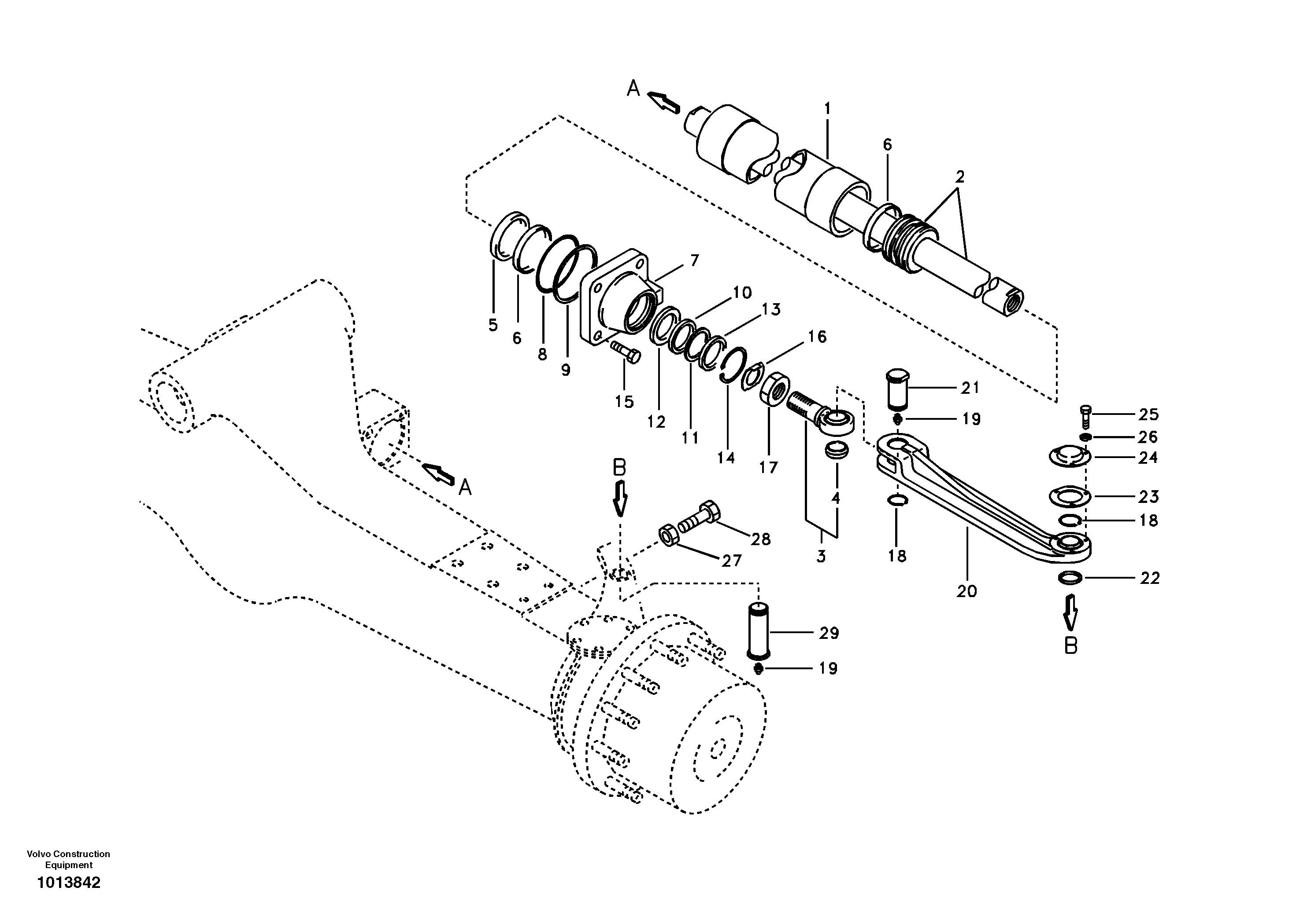 Steering cylinder — volvo parts diagram