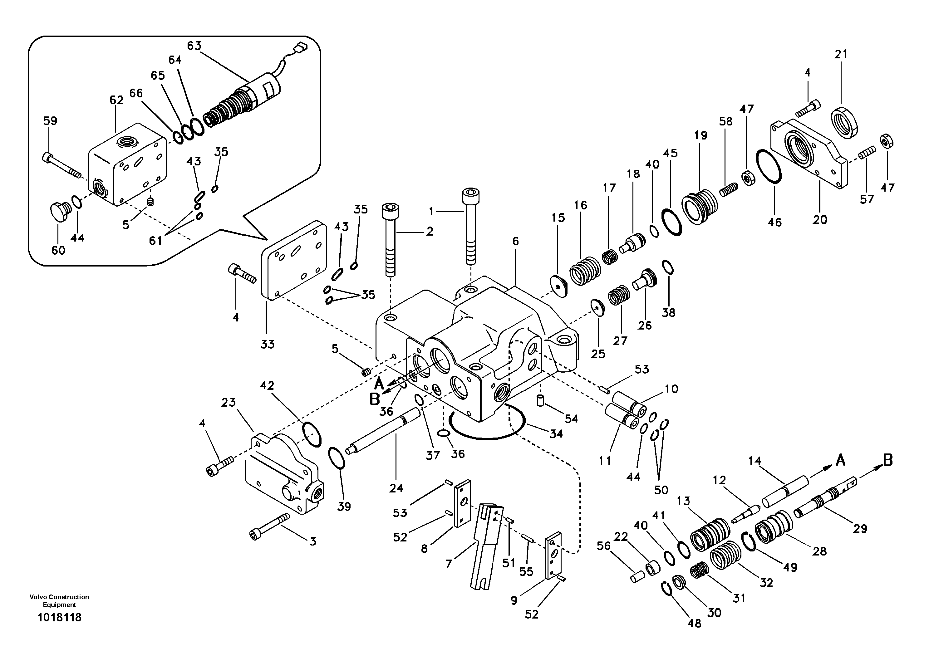 Regulator, hydraulic pump — volvo parts diagram