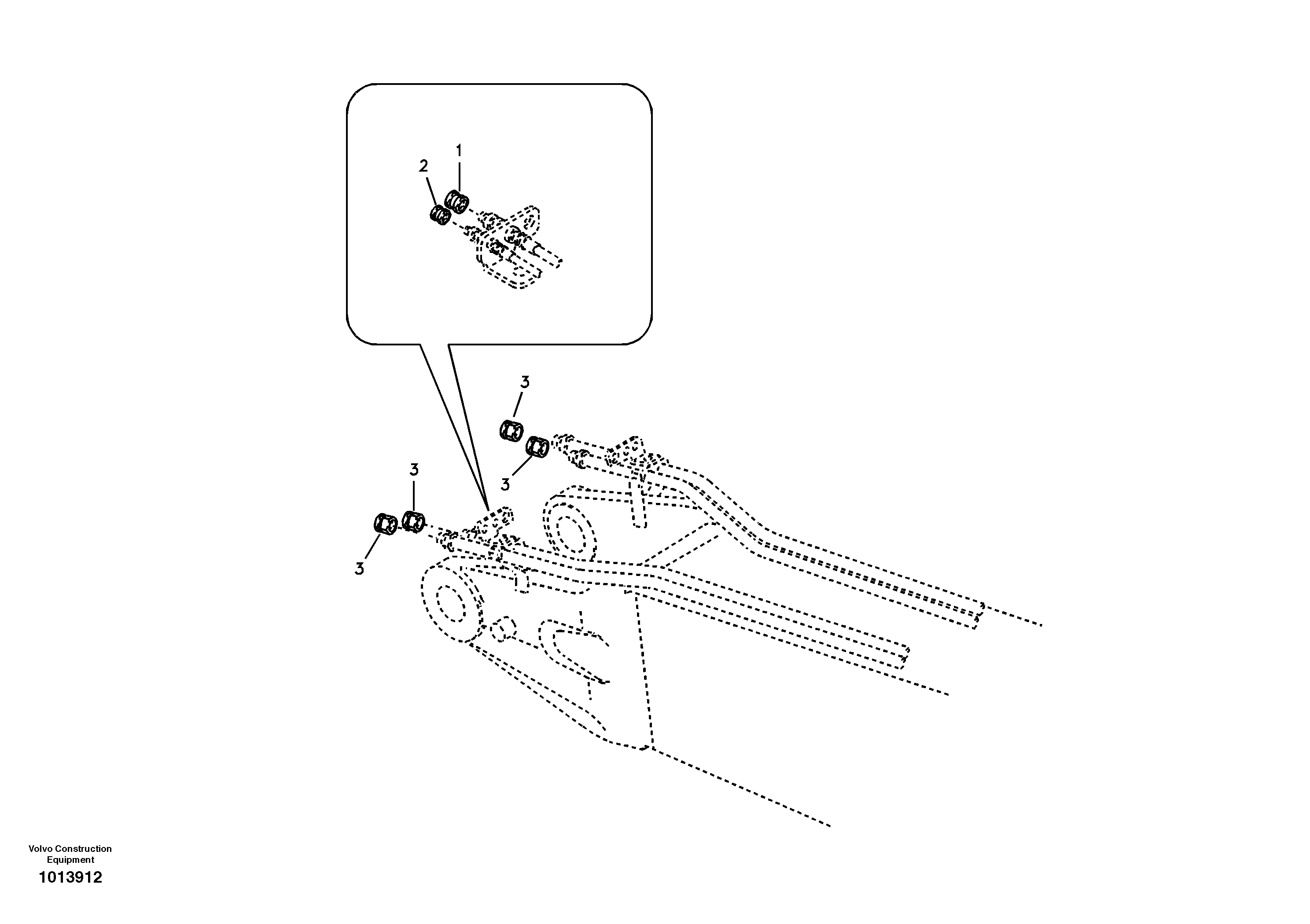 Working hydraulic, hydraulic plugs for no dipper arm — volvo parts diagram