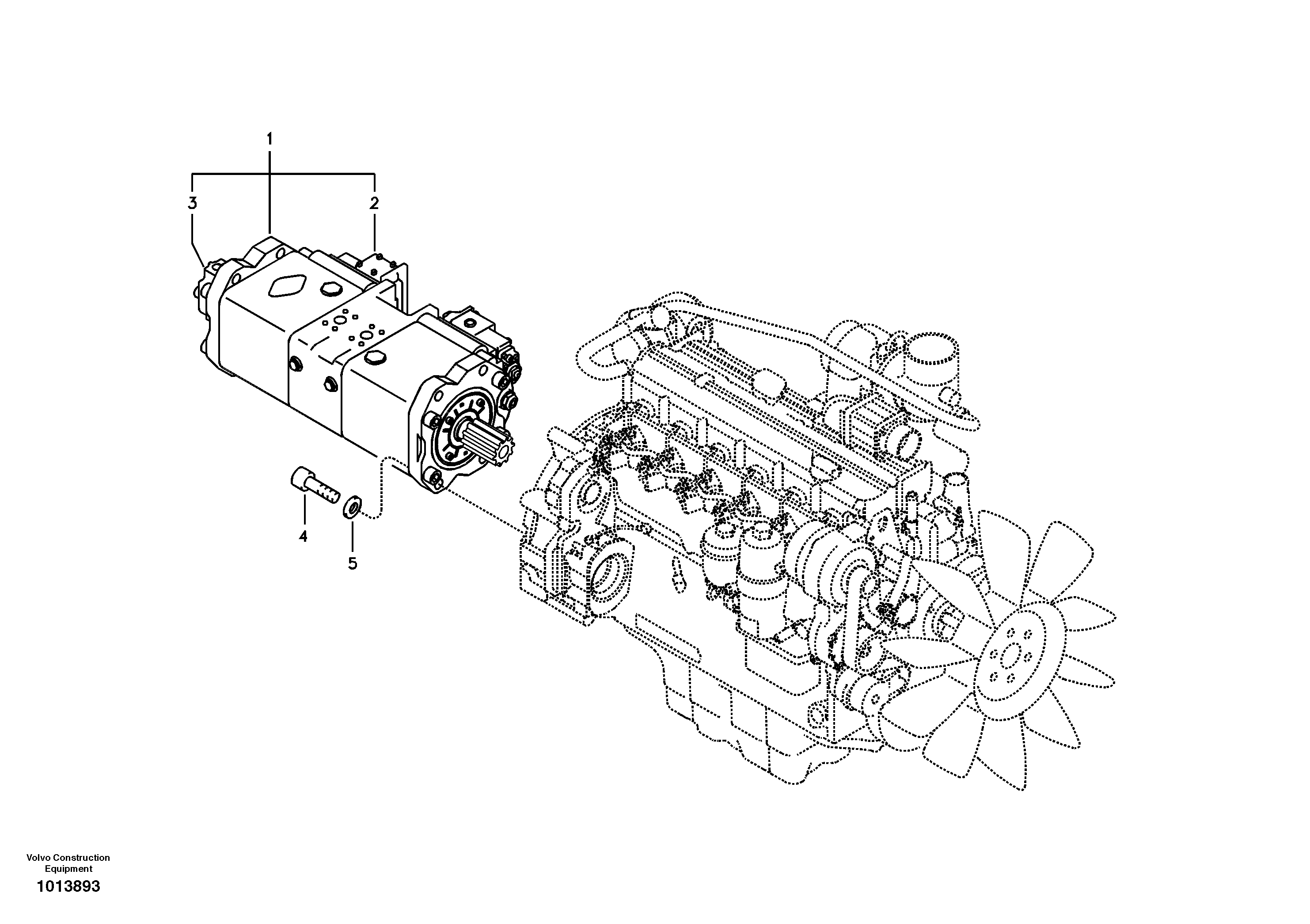 Pump installation — volvo parts diagram