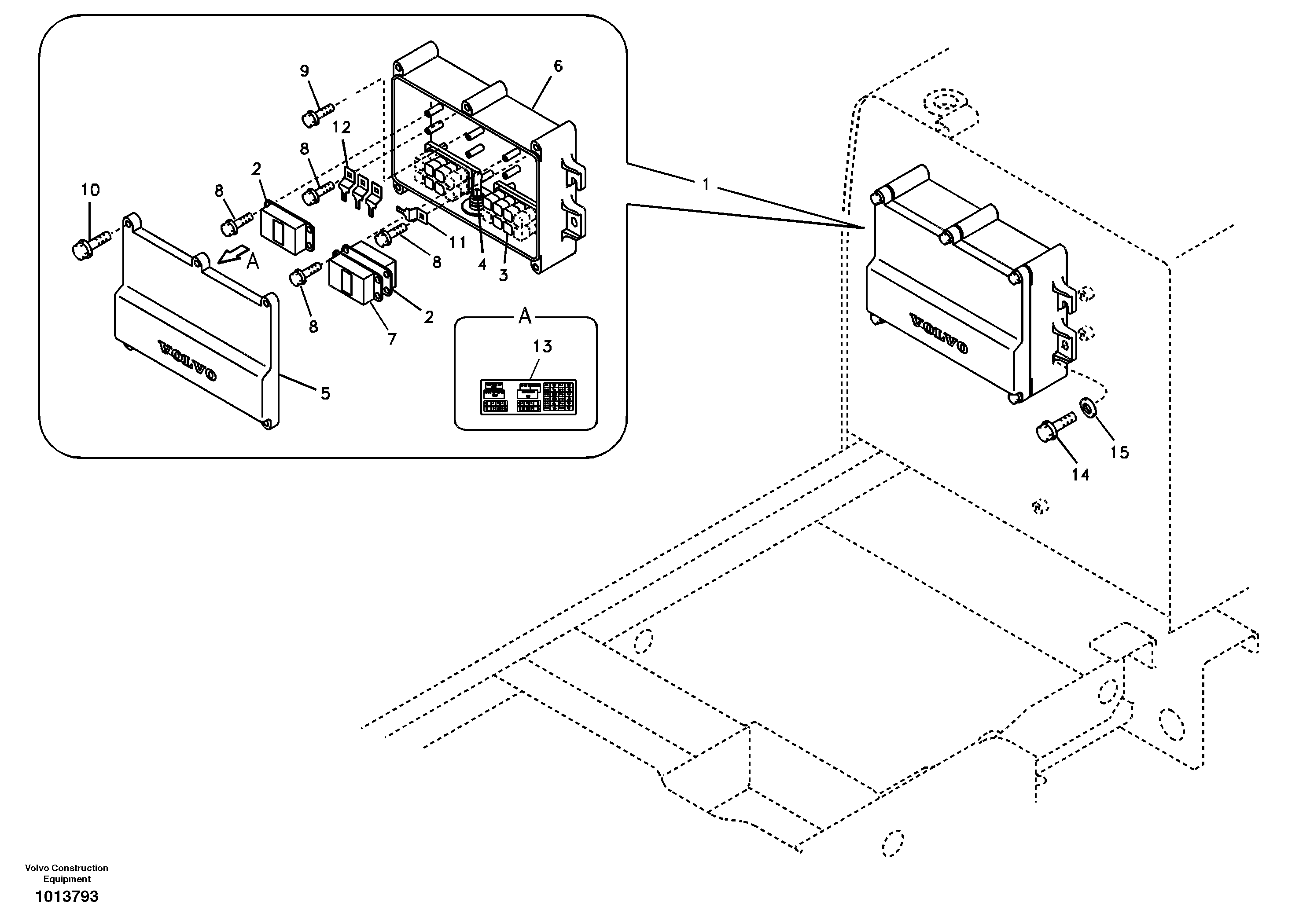 Electrical distribution box — volvo parts diagram